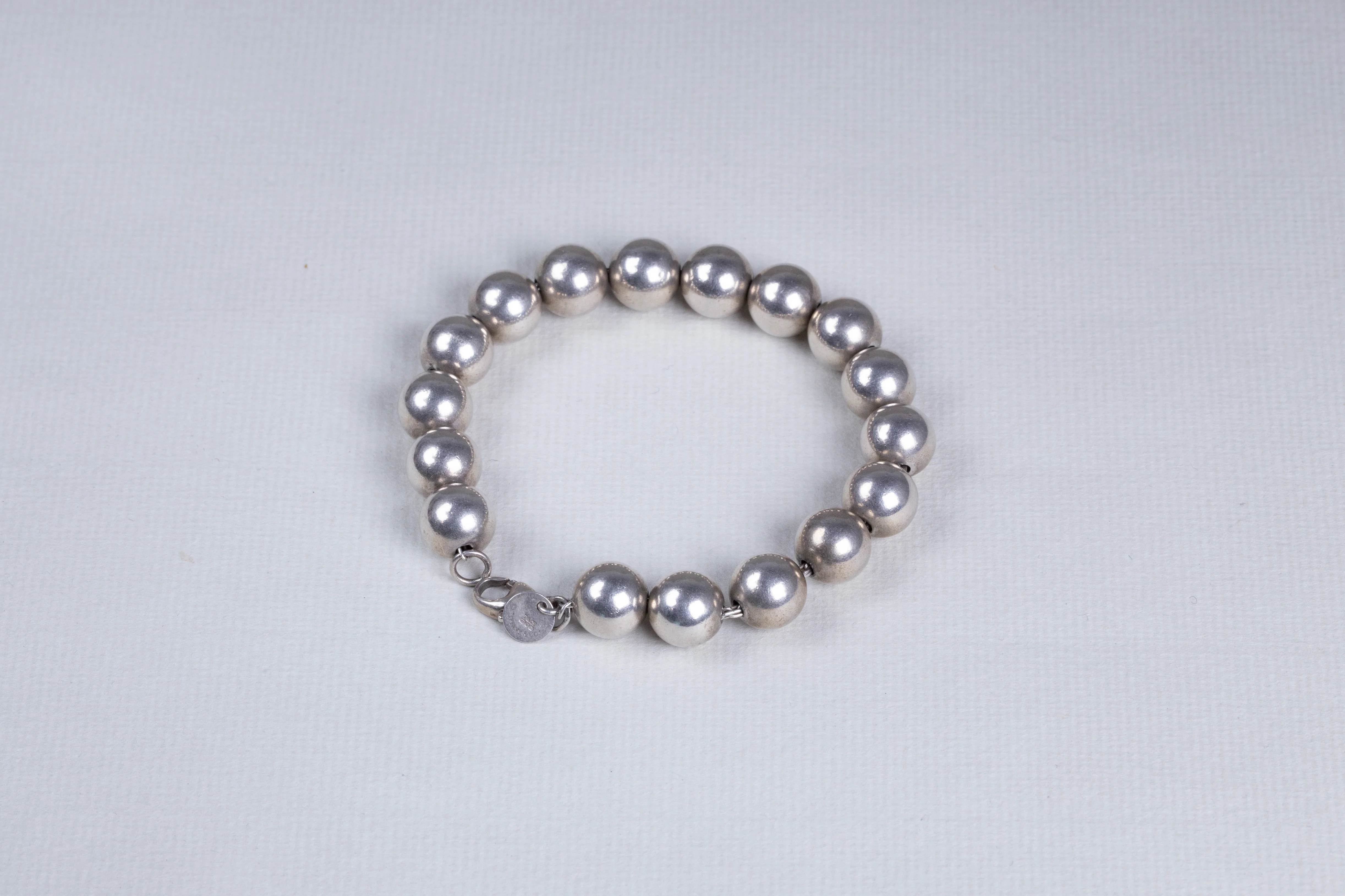 Vintage Sterling Silver Ball Bracelet - Image 2