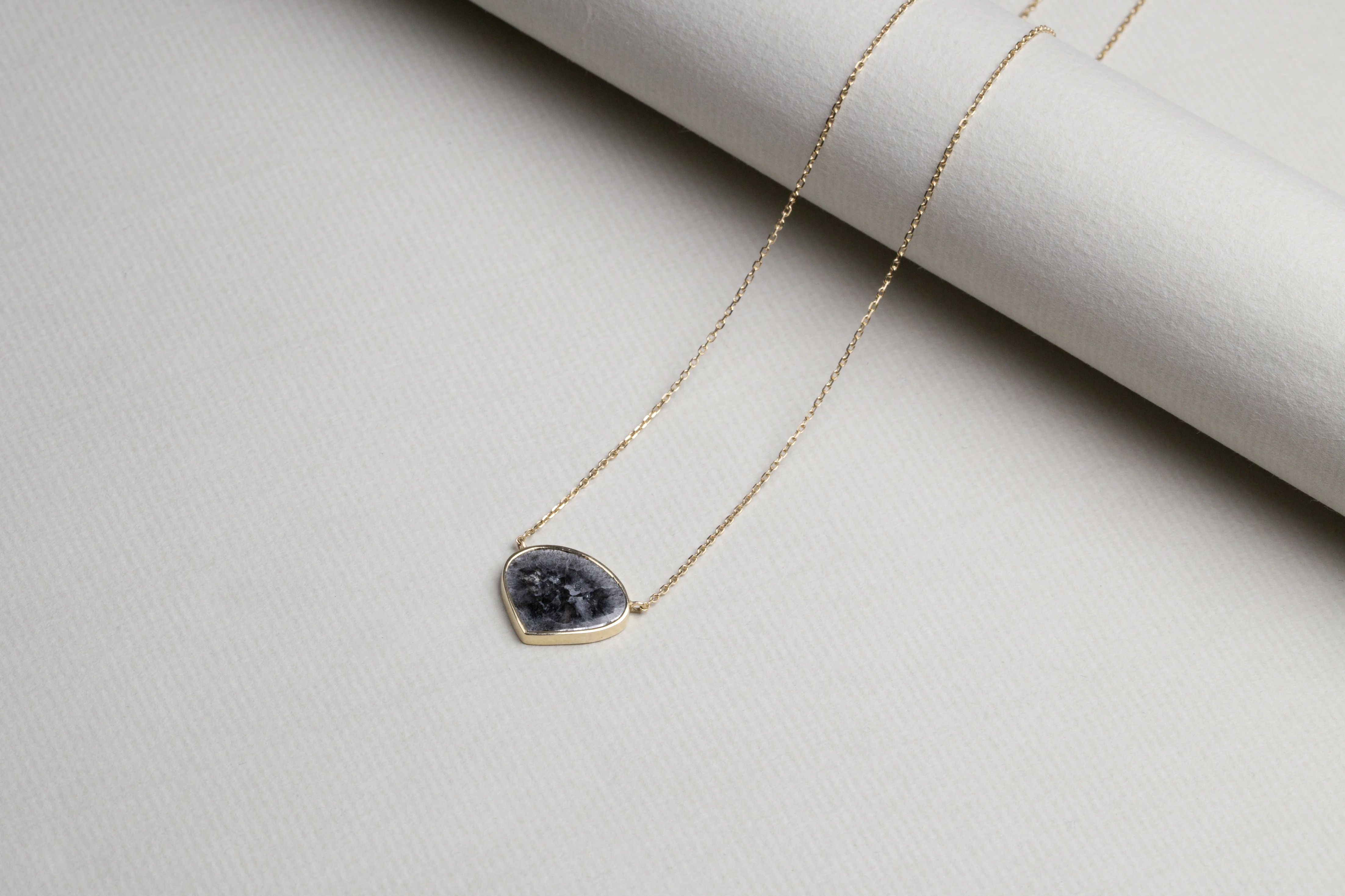 Sun and Moon Diamond Disc Necklace - Image 5