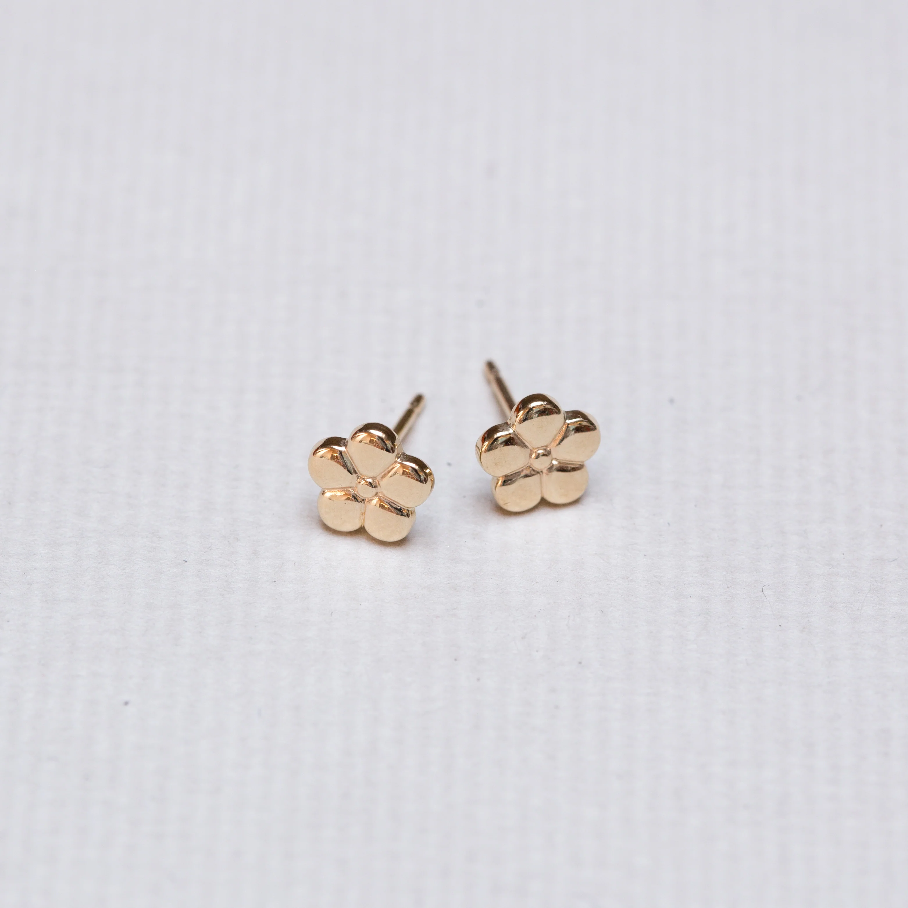 9ct Gold Cherry Blossom Flower Stud Earrings