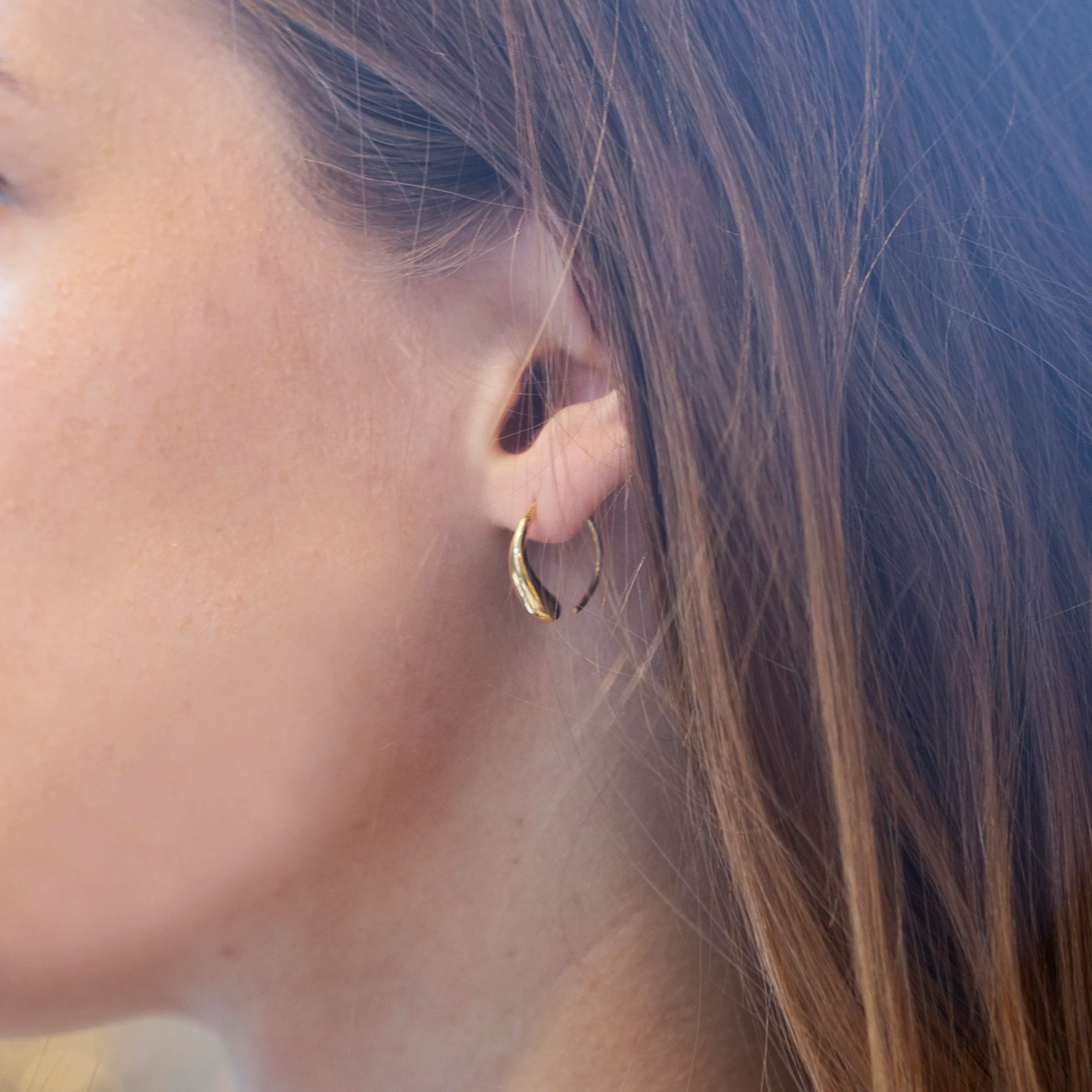 Teardrop Hoop Earrings - Image 2