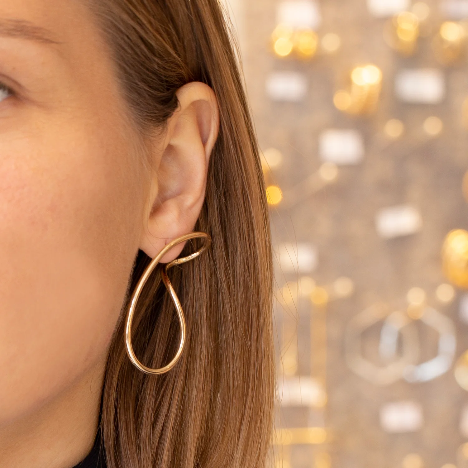 Teardrop Stud Earrings - Image 7
