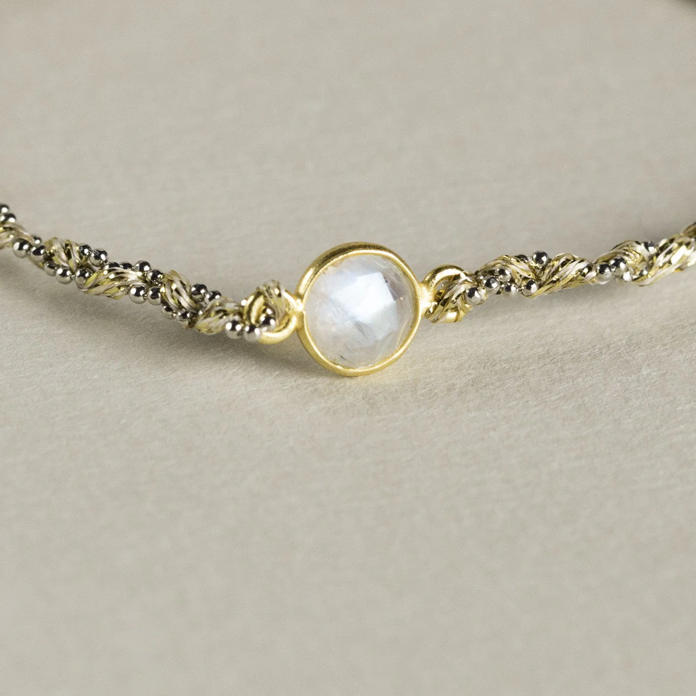 Textile Bracelet with Moonstone - Image 2