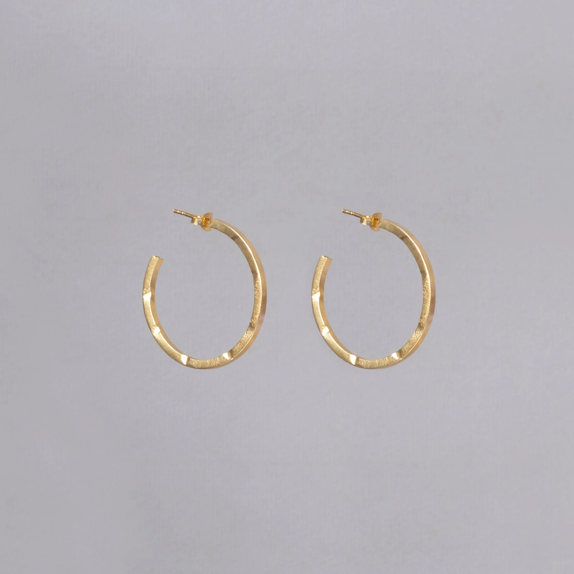 Textured Gold Hoop Earrings