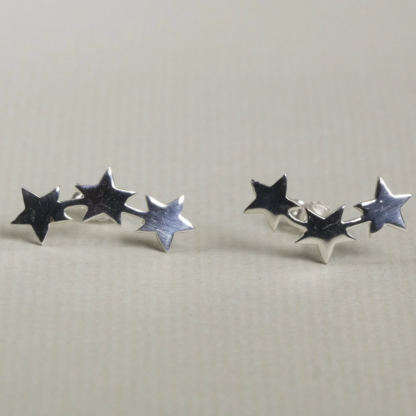 Silver Three Stars Stud