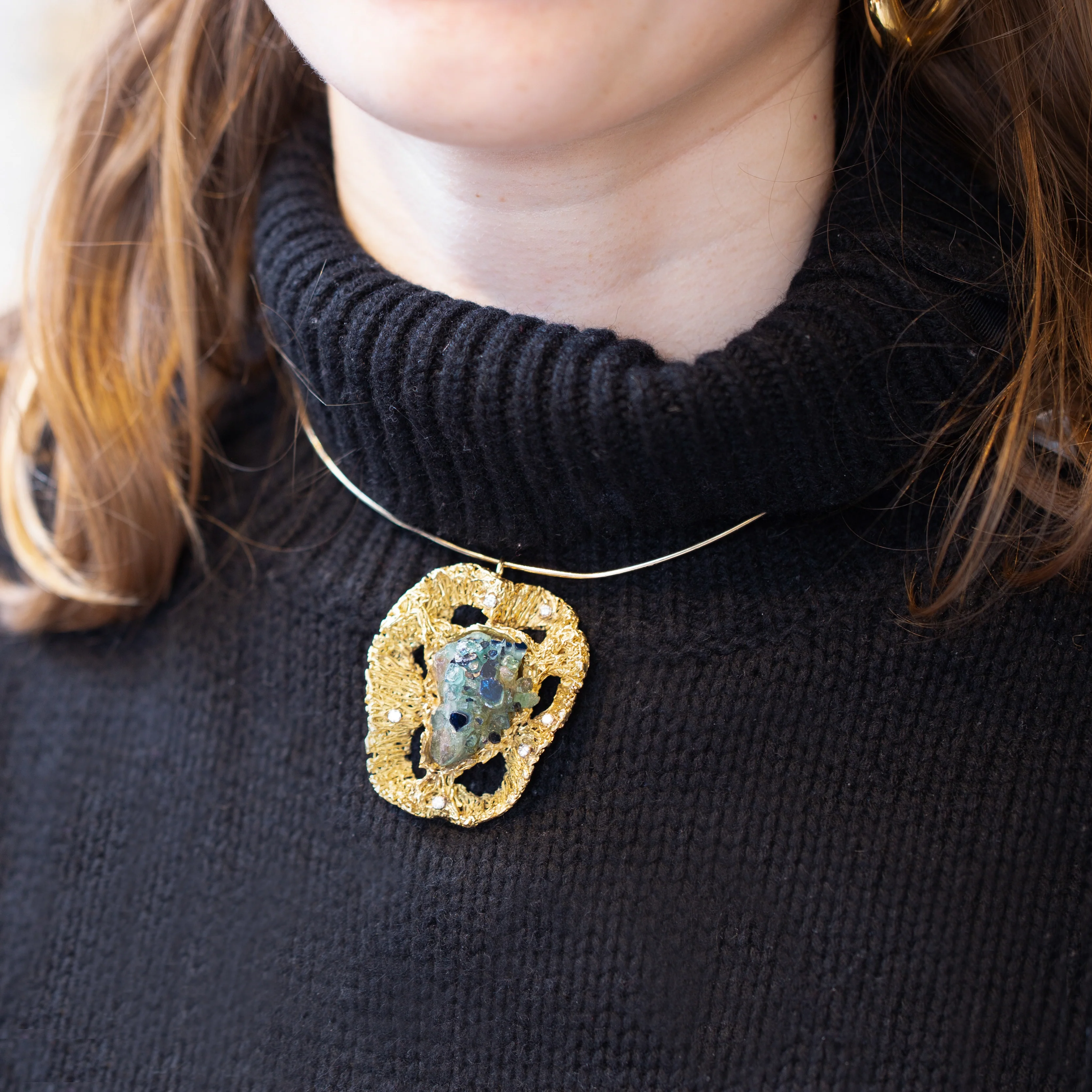 Vintage 18ct Gold Pendant with Diamonds - Image 2