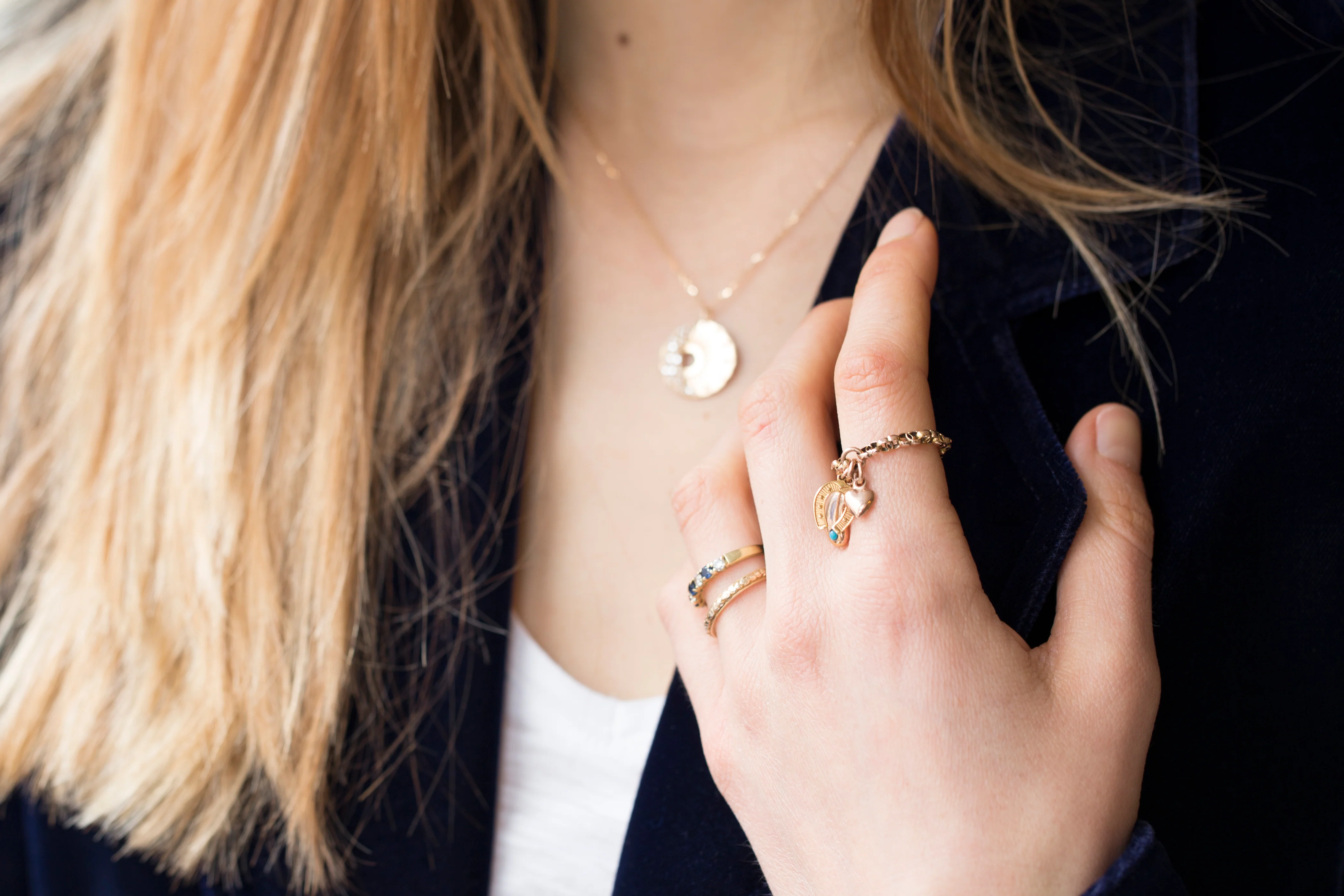 Vintage Charm Chain Ring - Image 3
