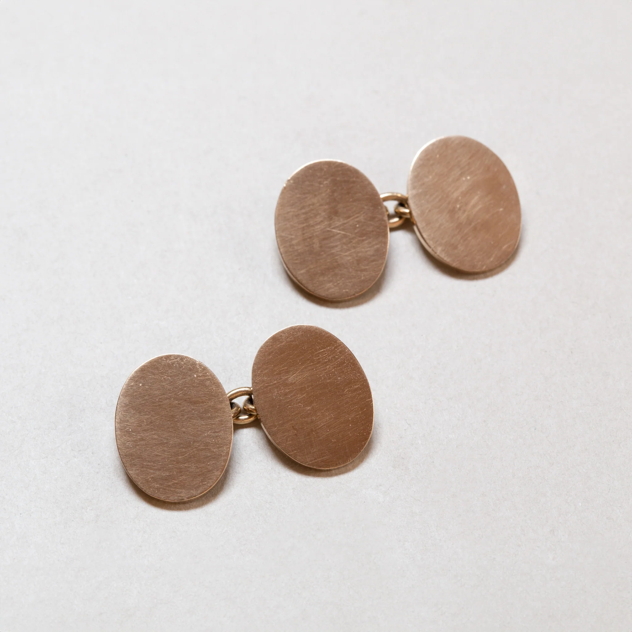 Vintage 9ct Oval Gold Cufflinks