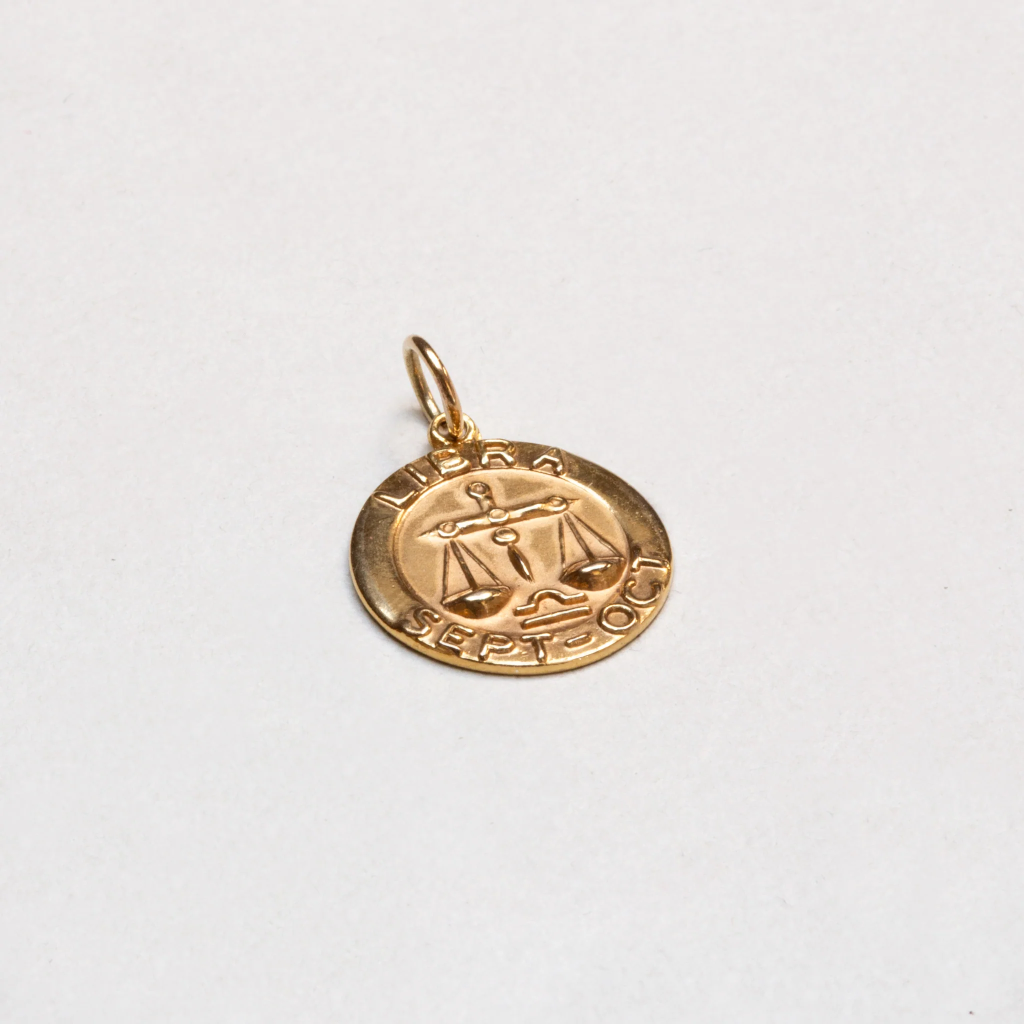 Vintage 9ct Gold Libra Charm Pendant - Image 2