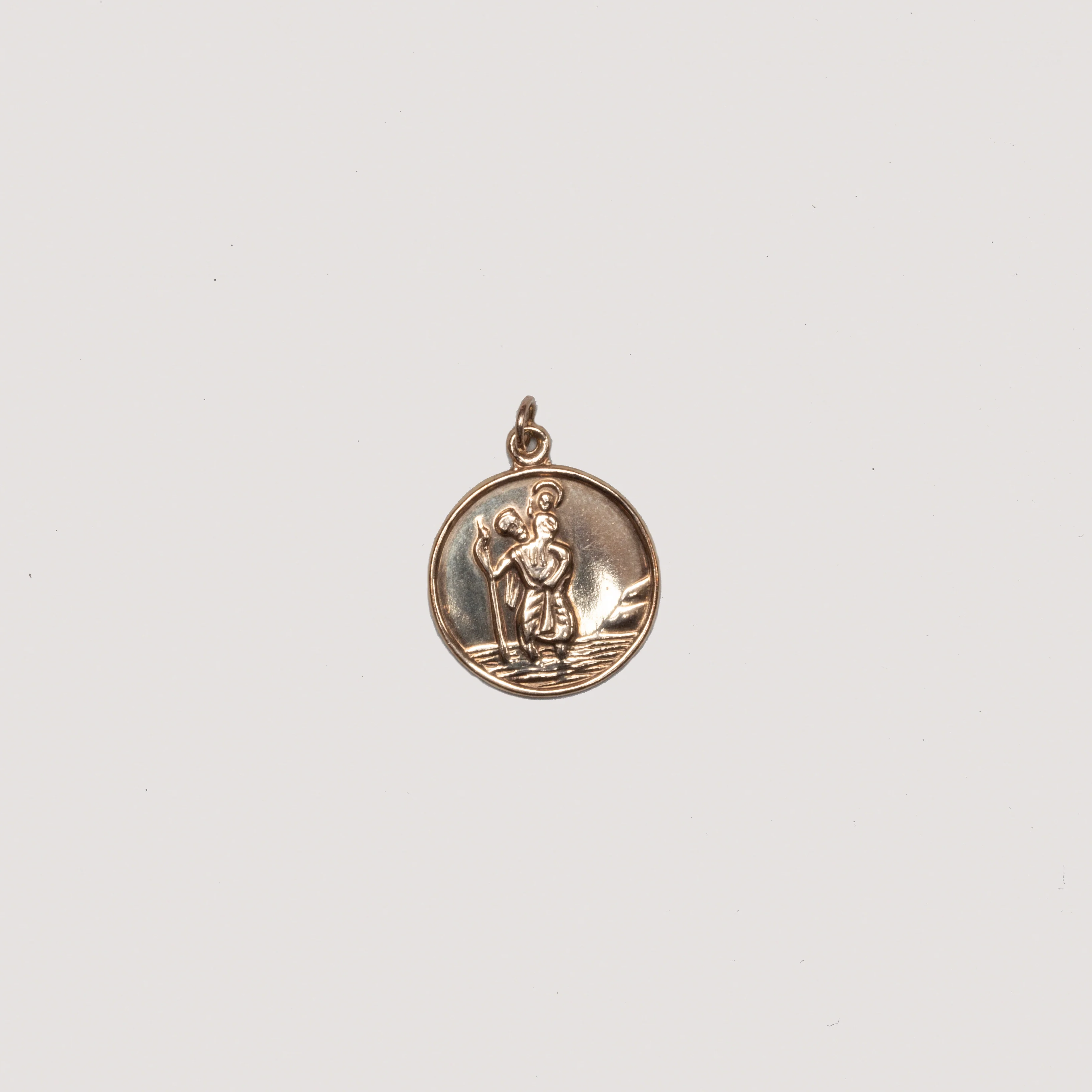 Vintage 9ct Gold St. Christopher Charm Pendant - Image 3