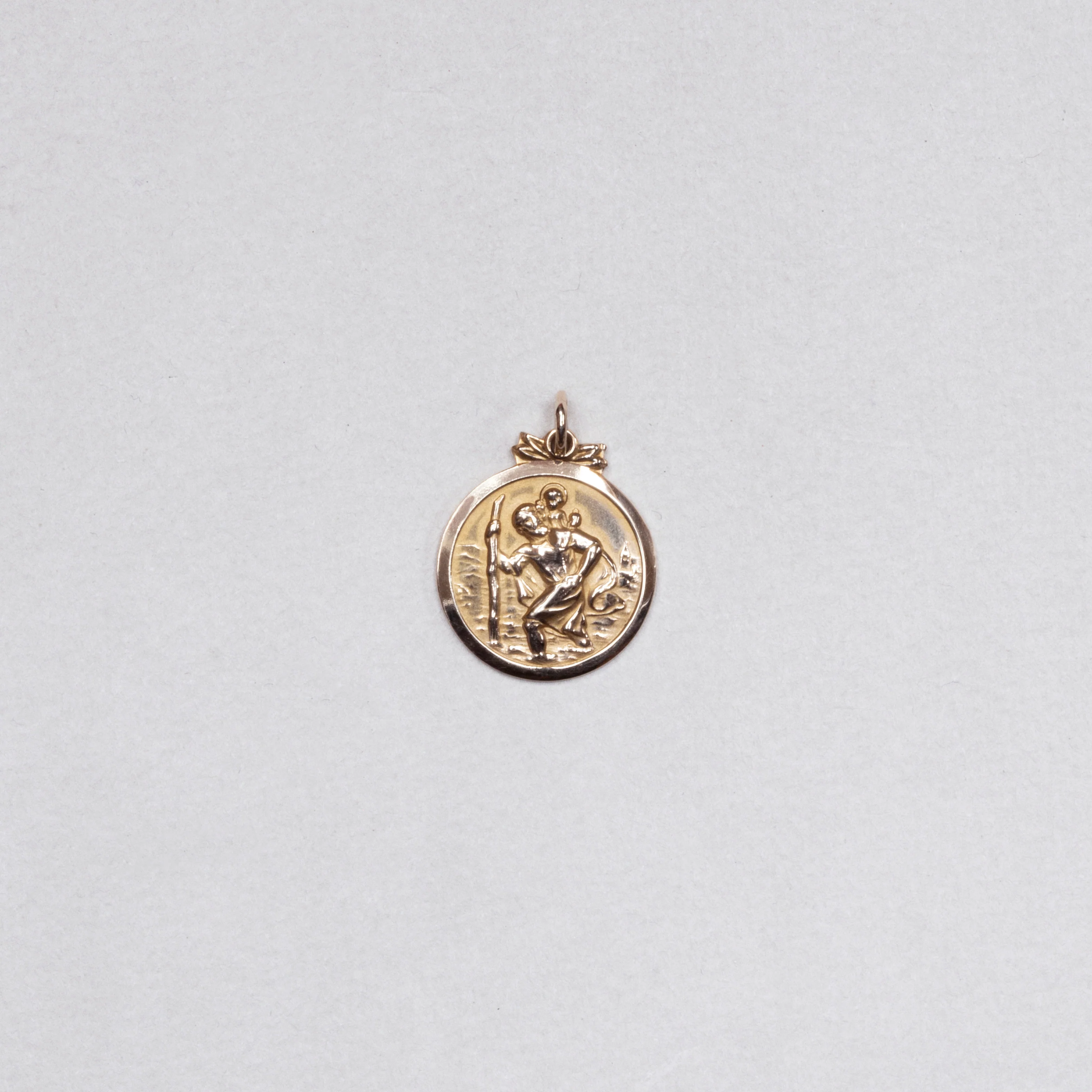 Vintage 9ct Gold St. Christopher Charm Pendant - Image 3