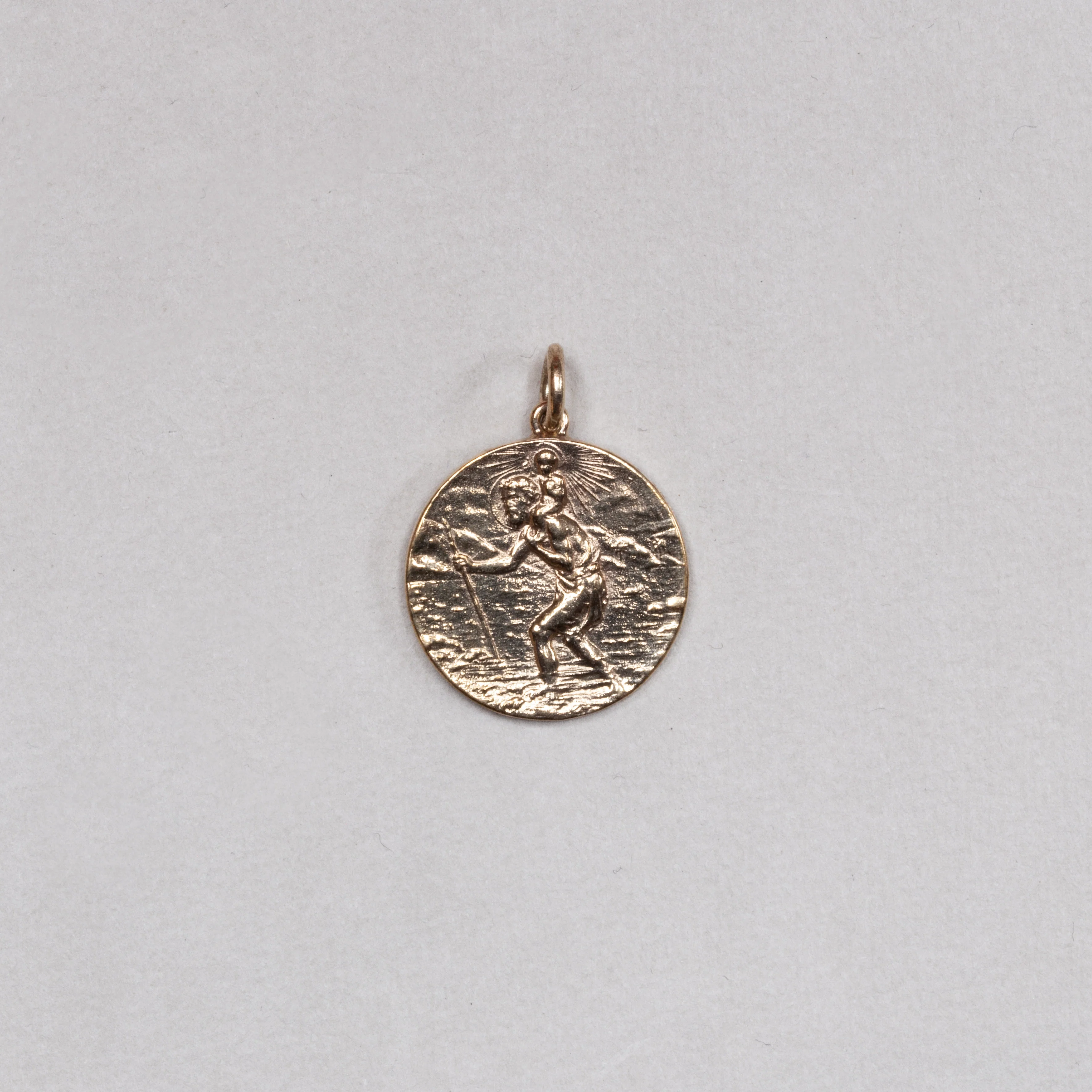 Vintage 9ct Gold St. Christopher Charm Pendant - Image 3