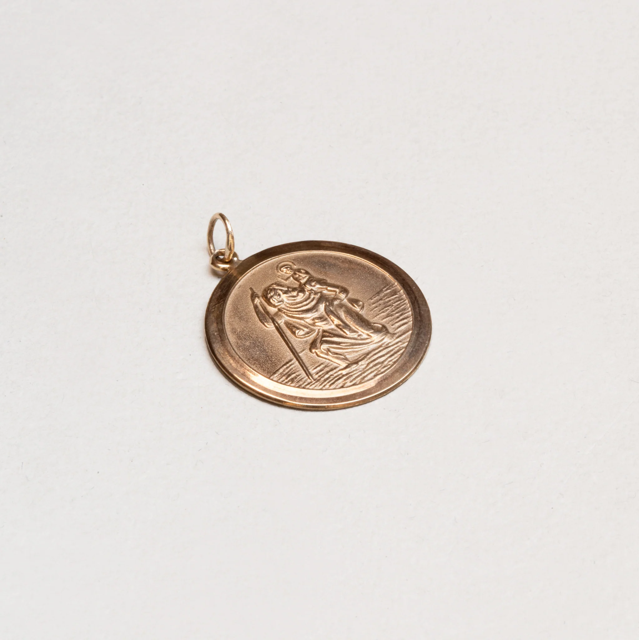Vintage 9ct Gold St. Christopher Charm Pendant - Image 3