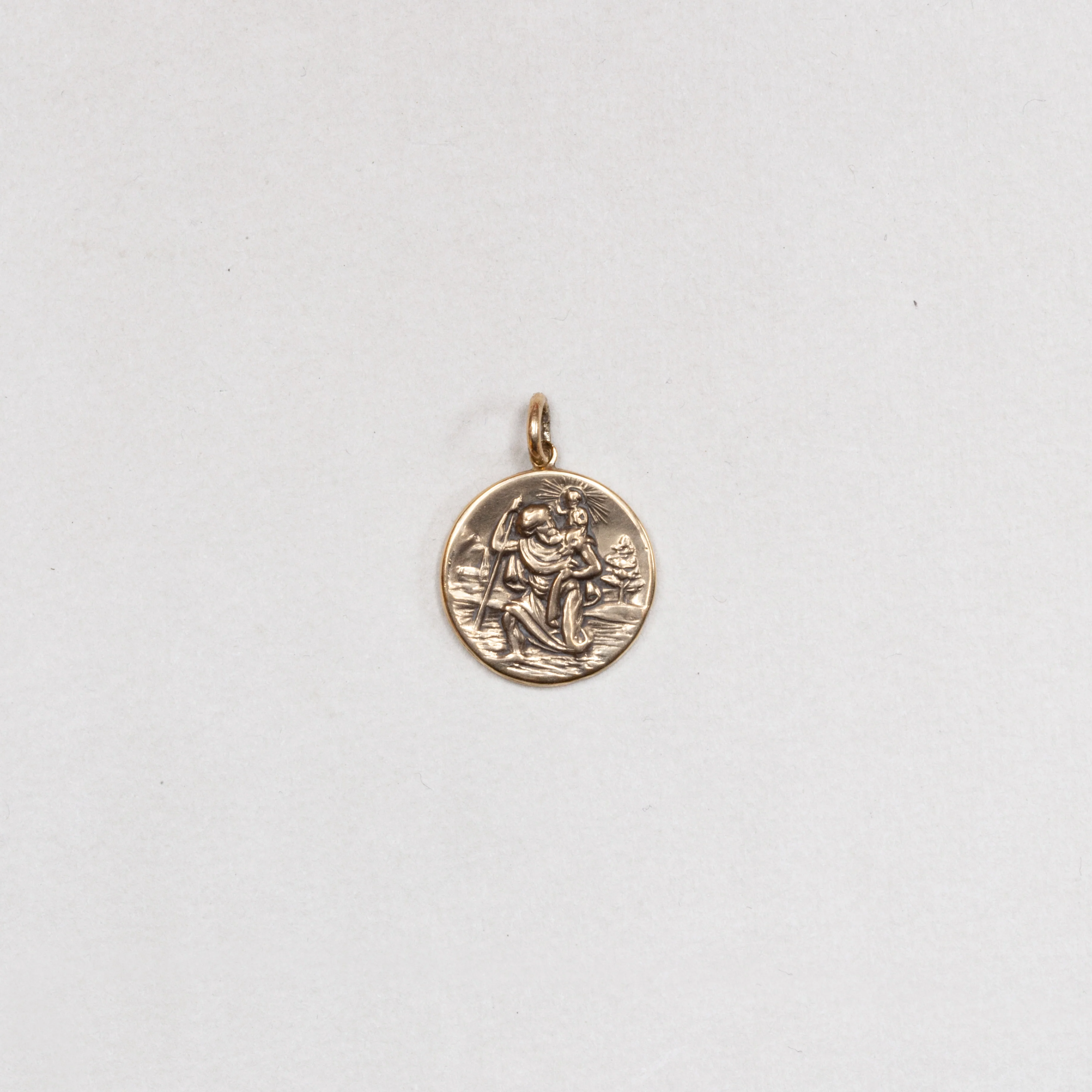 Vintage 9ct Gold St. Christopher Transport Charm Pendant - Image 3