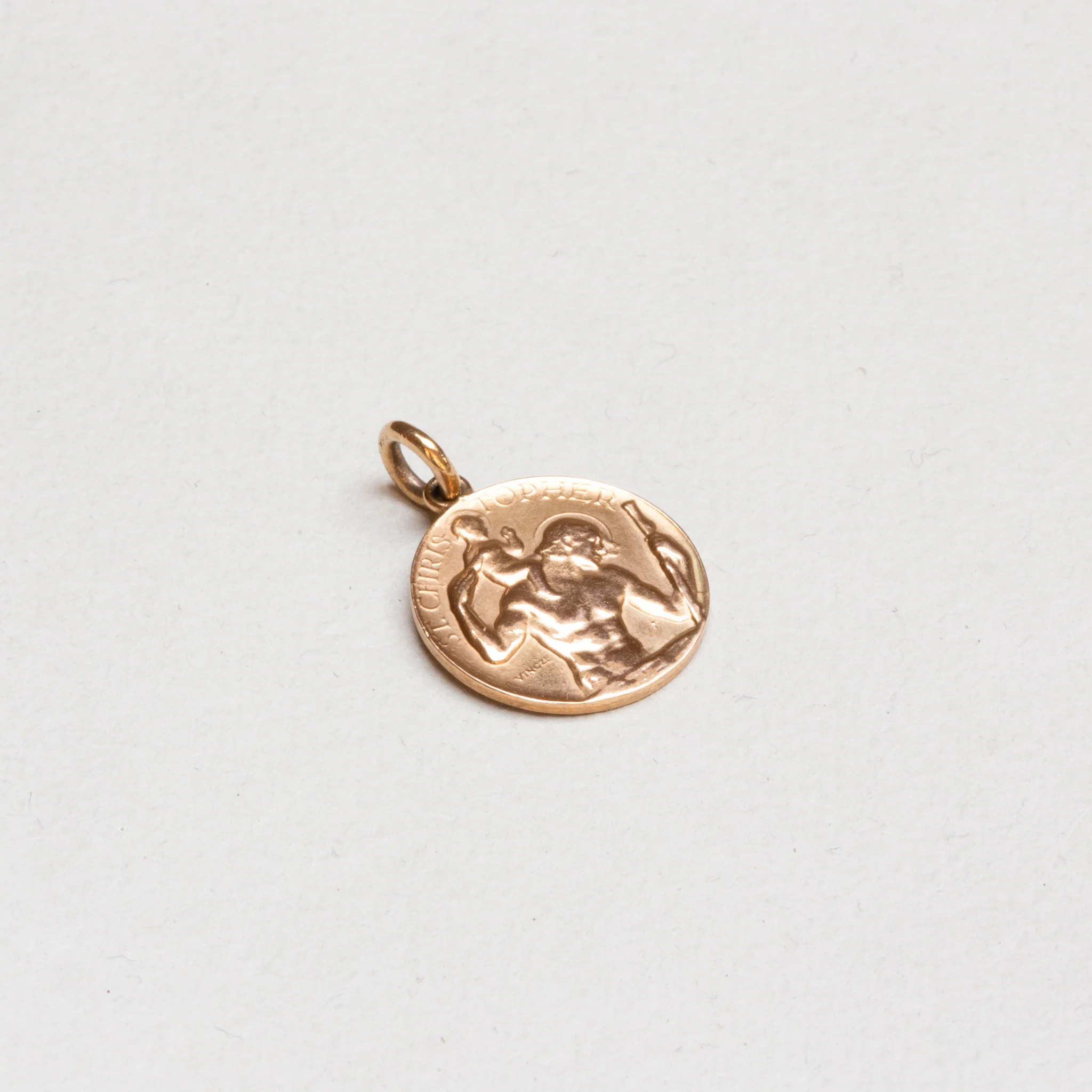 Vintage 9ct Gold St. Christopher's Pendant Charm by Paul Vincze - Image 2
