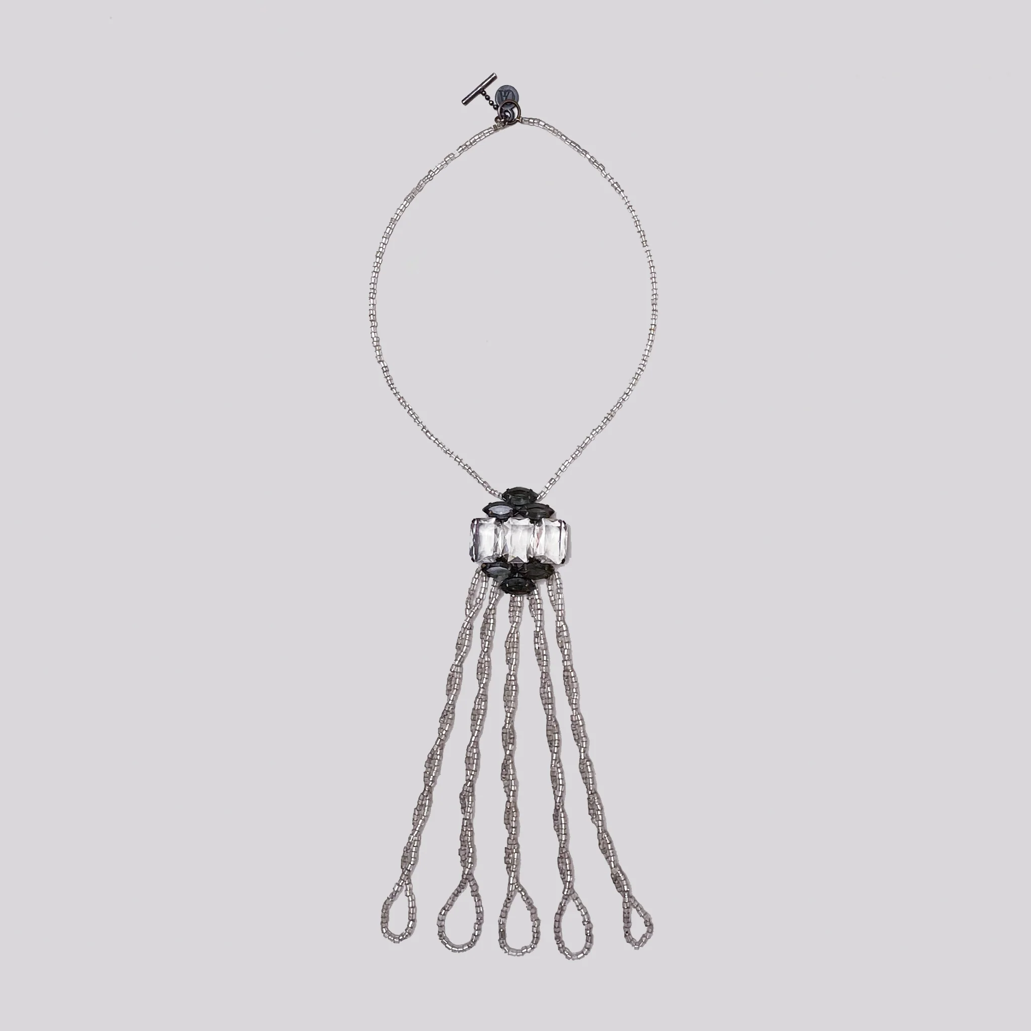 Vintage Armani Beads Tassel Necklace - Image 2
