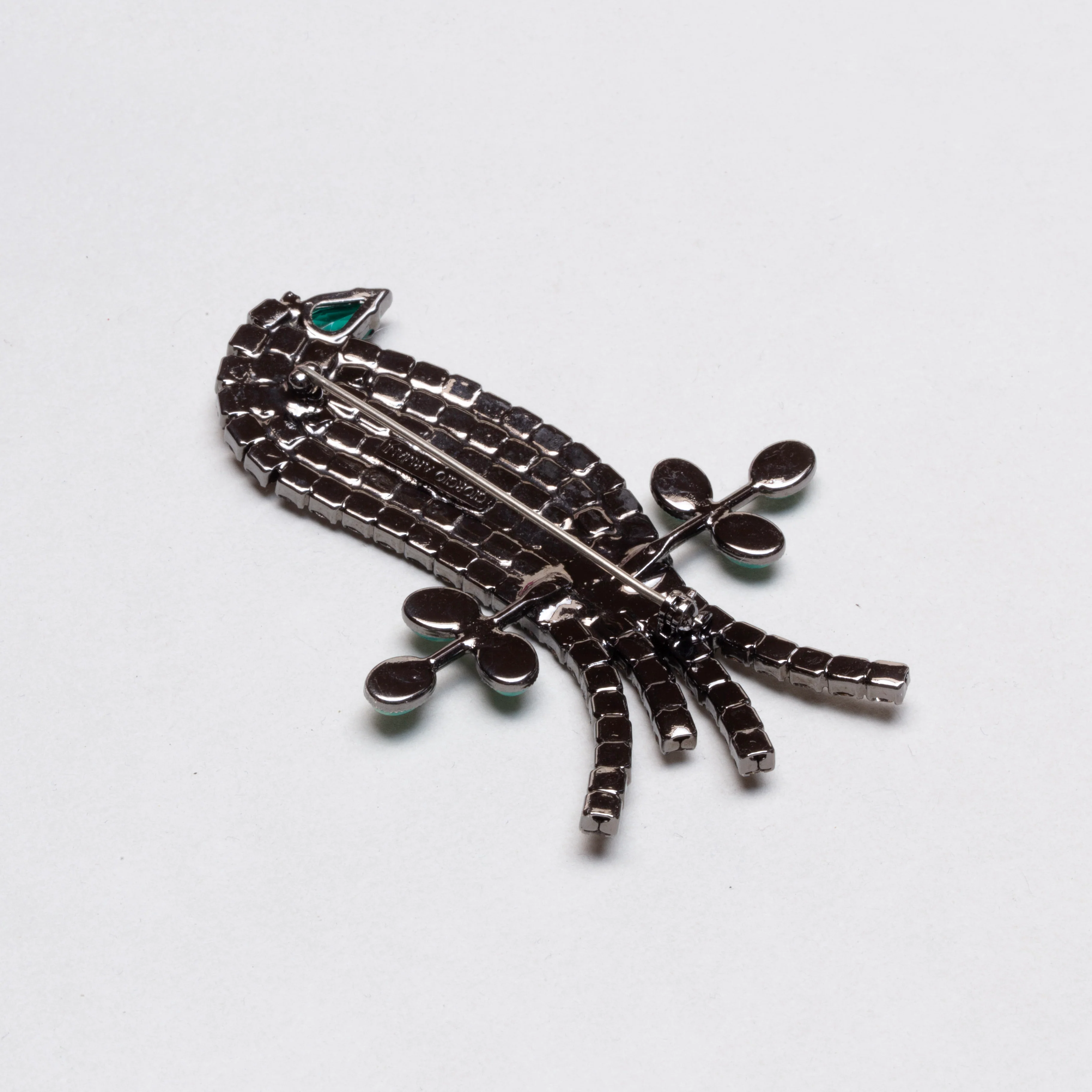 Vintage Armani Bird Brooch with Rhinstones - Image 3