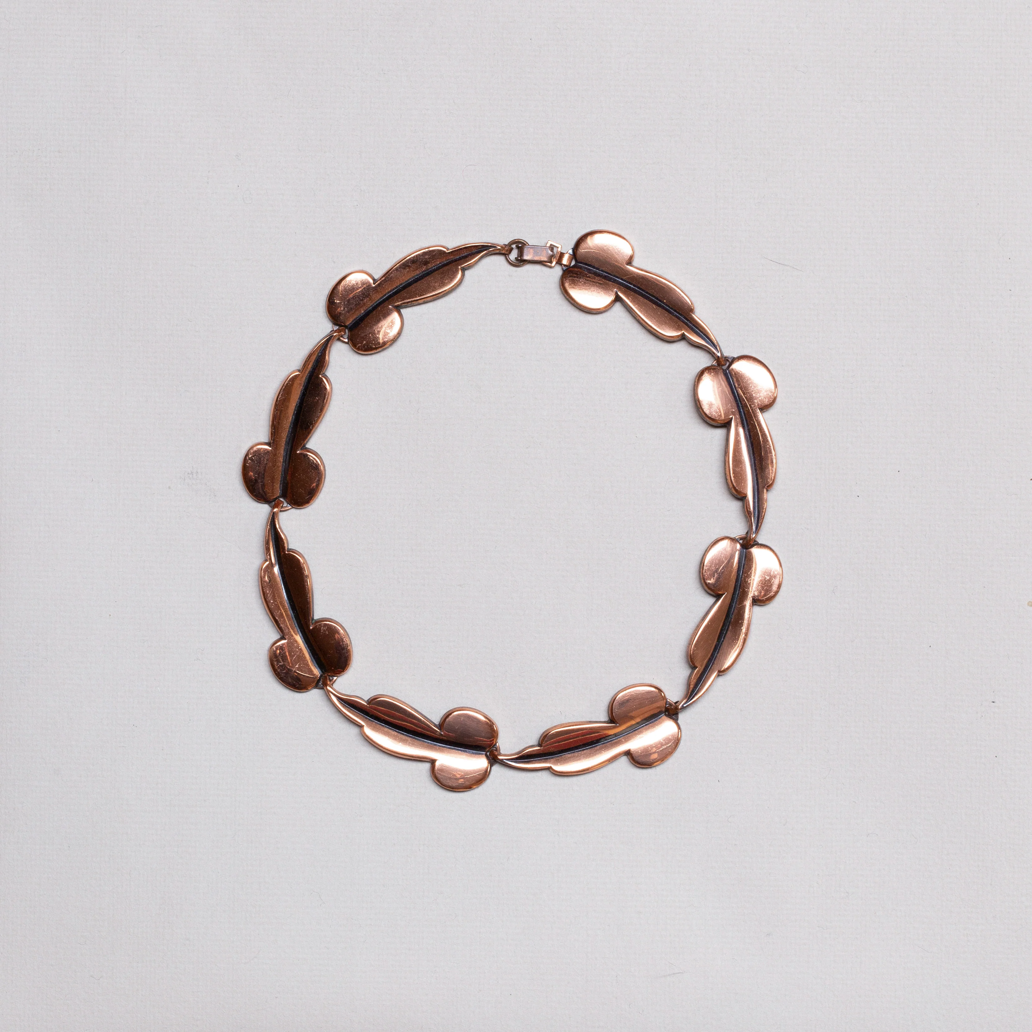 Vintage Copper Leaf Necklace - Image 2