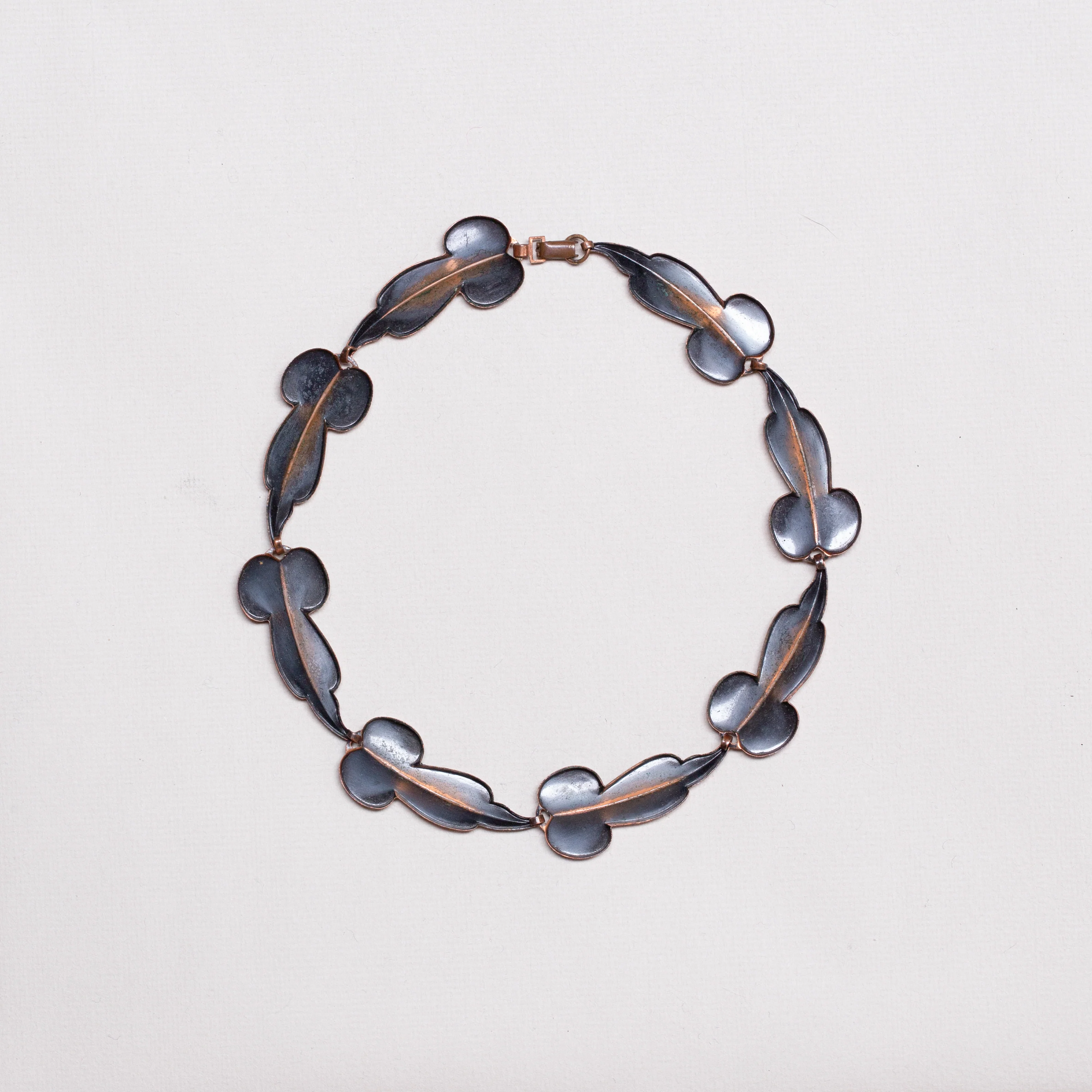 Vintage Copper Leaf Necklace - Image 4