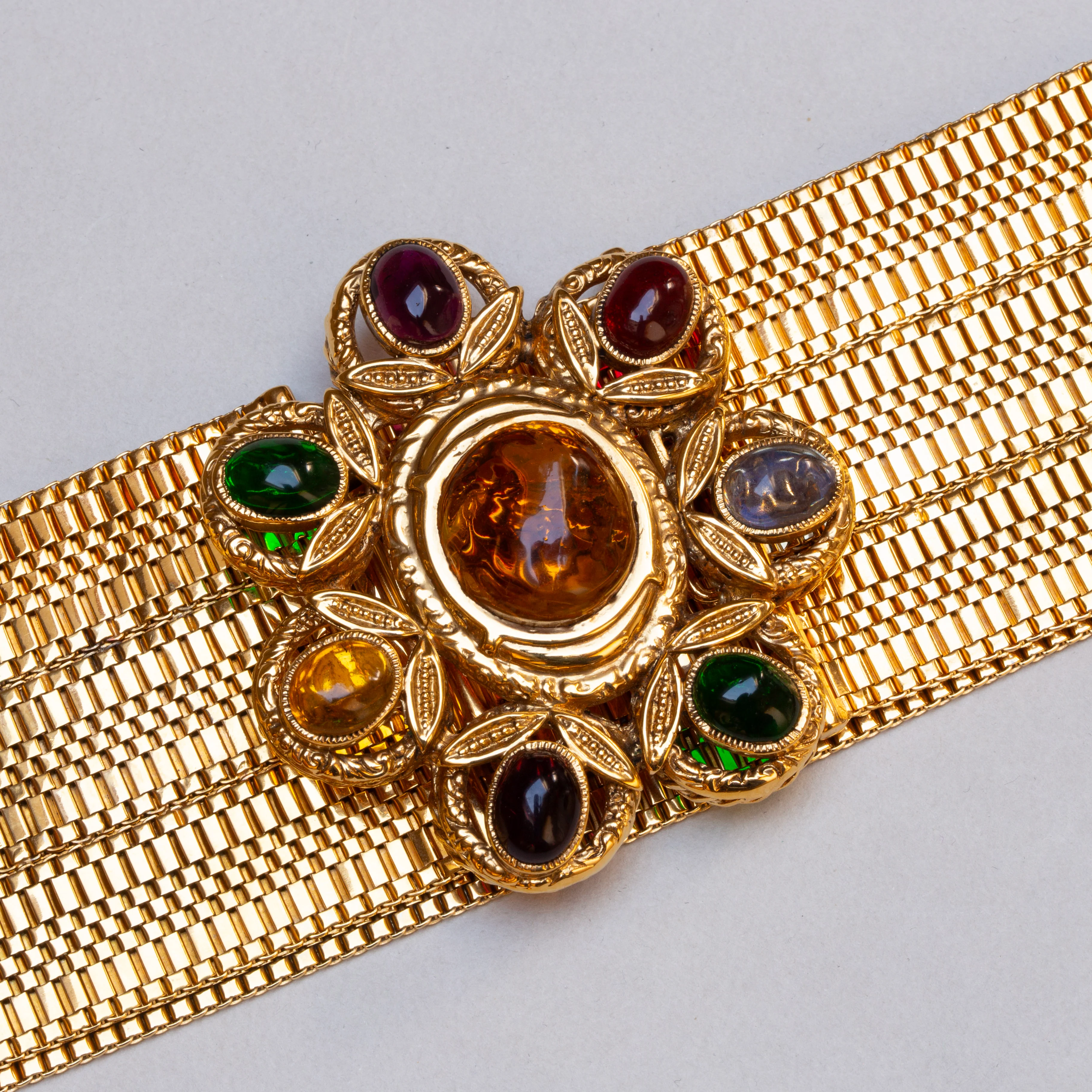 Vintage Chanel Gold Byzantine Belt - Image 4