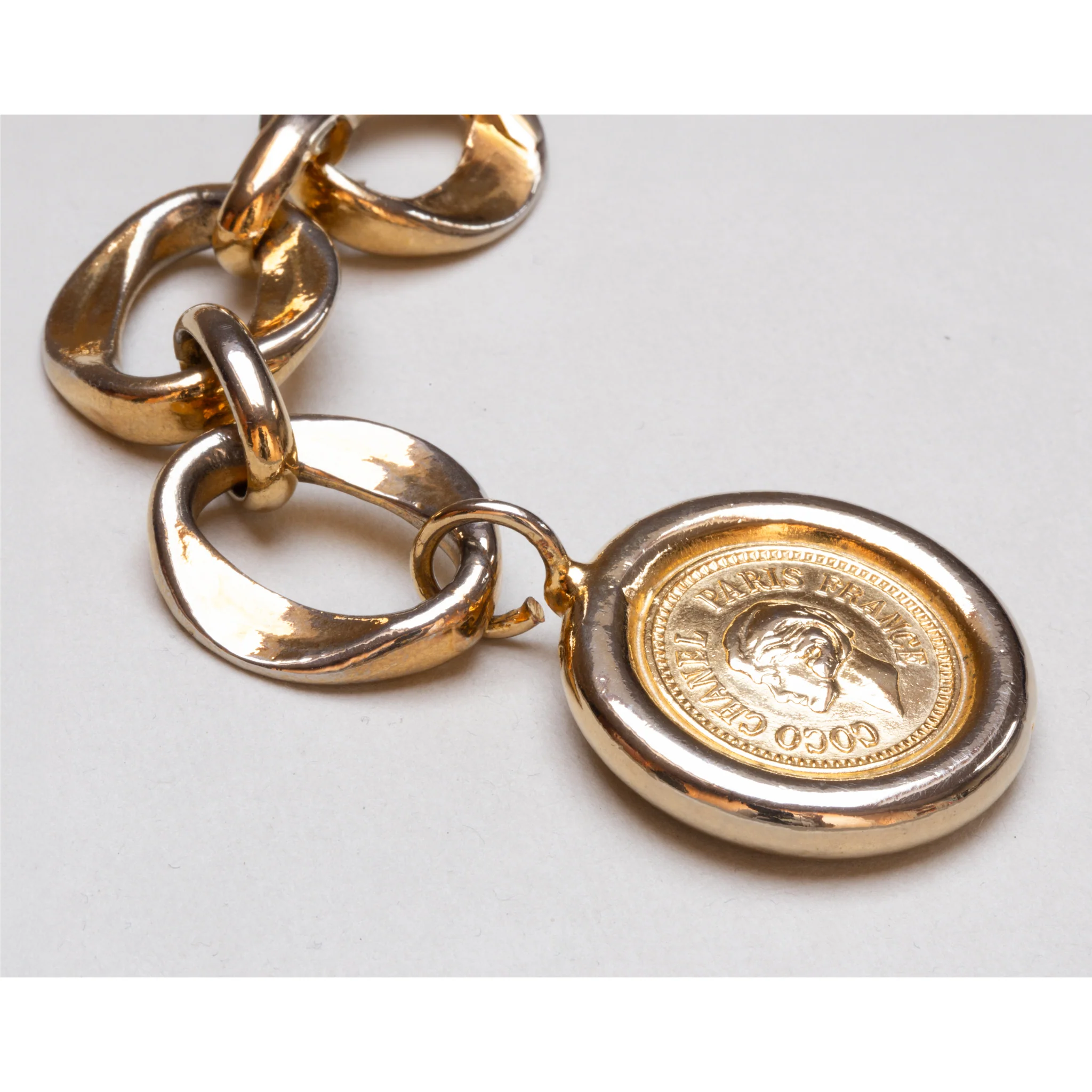Vintage Chanel Gold Double Chain Belt - Image 5