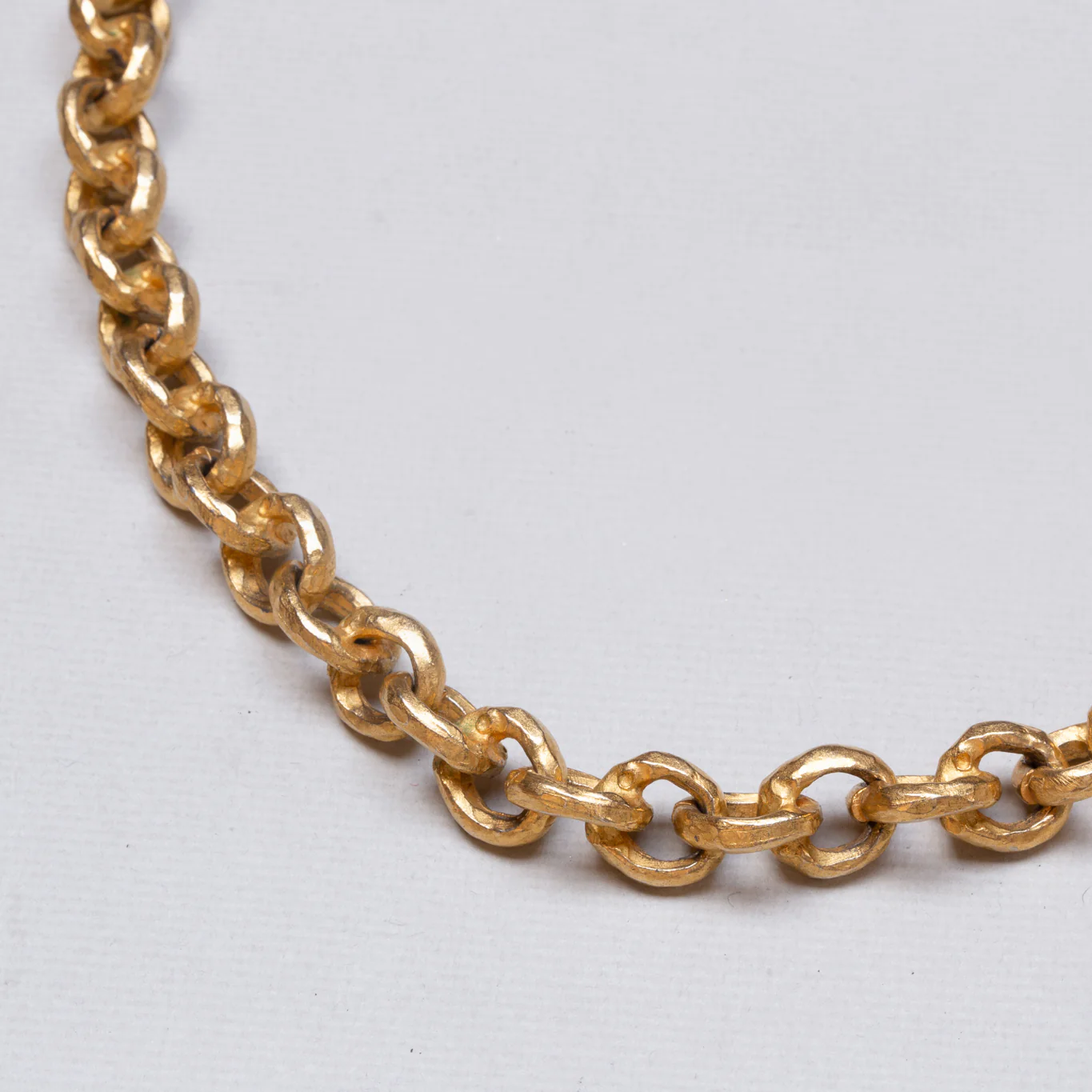 Vintage Charles Jourdan Textured Gold Chain Necklace - Image 3