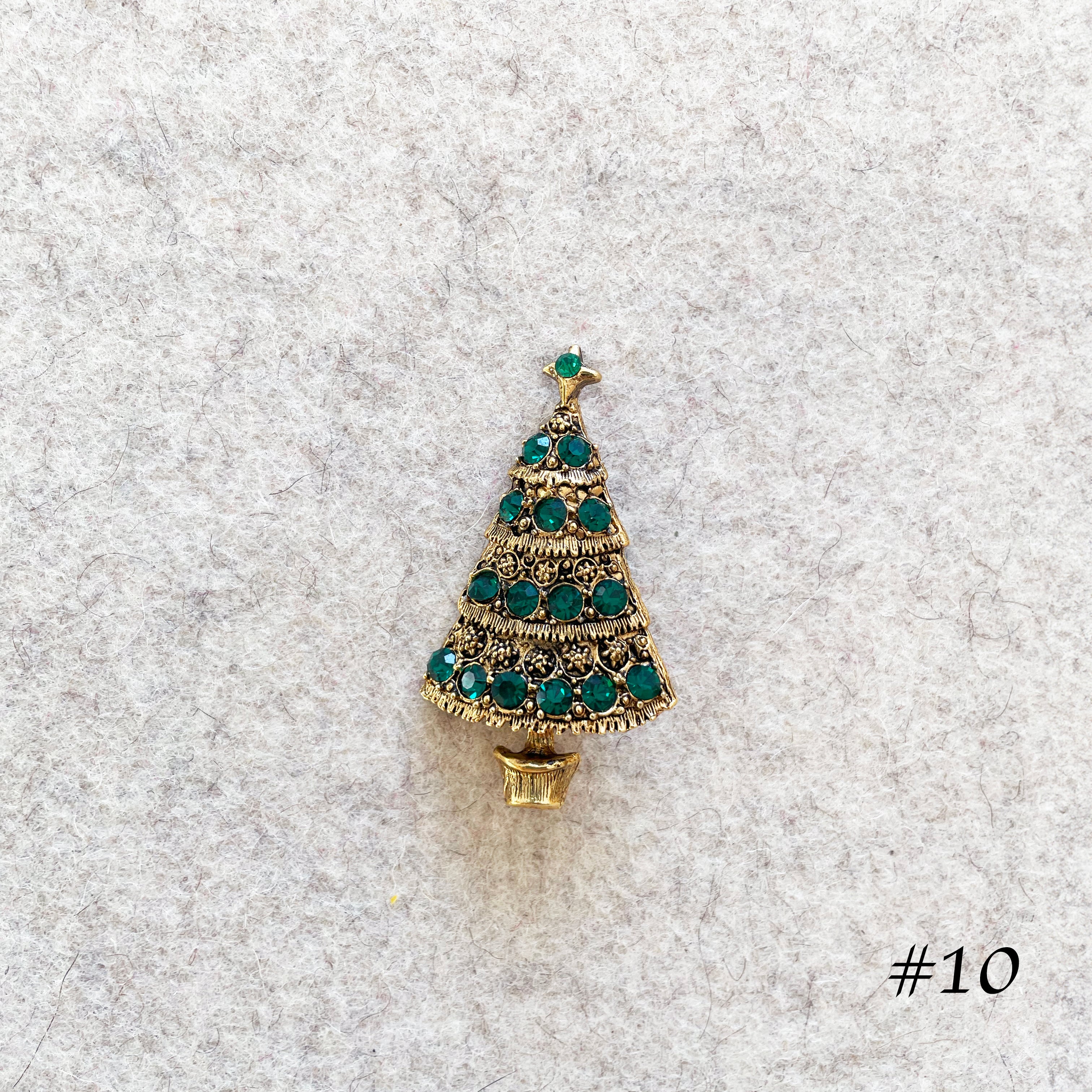 Vintage Christmas Tree Brooches - Image 20