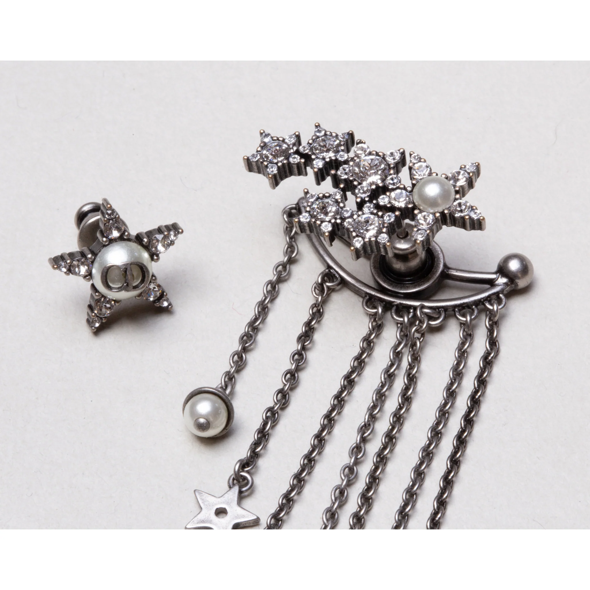 Vintage Dior Tribales Drop Earrings with Bee, Pearls and Stars - Image 2