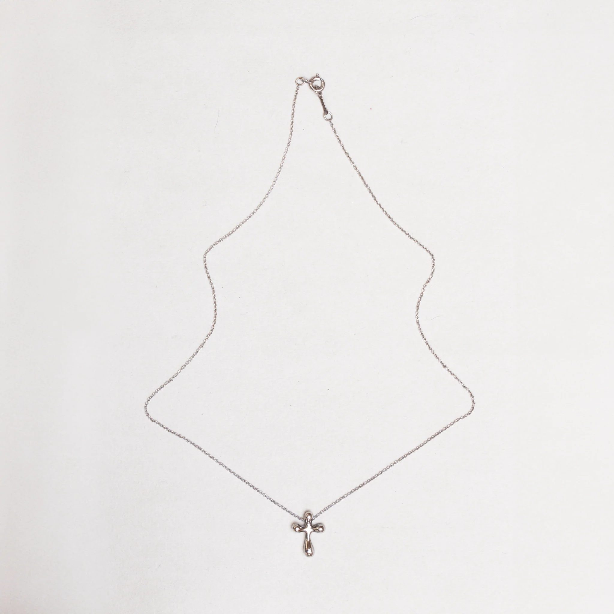 Vintage Tiffany Sterling Silver Elsa Peretti Cross Necklace - Image 2