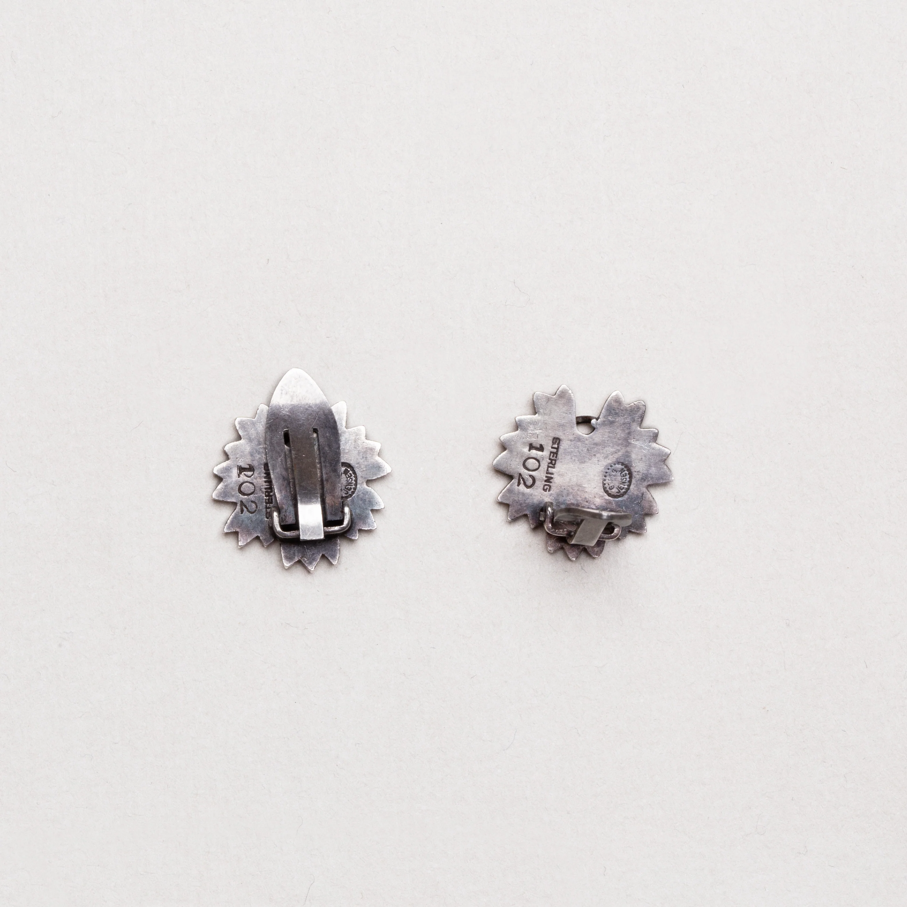 Vintage Georg Jensen Floral Clip-on Earrings - Image 3