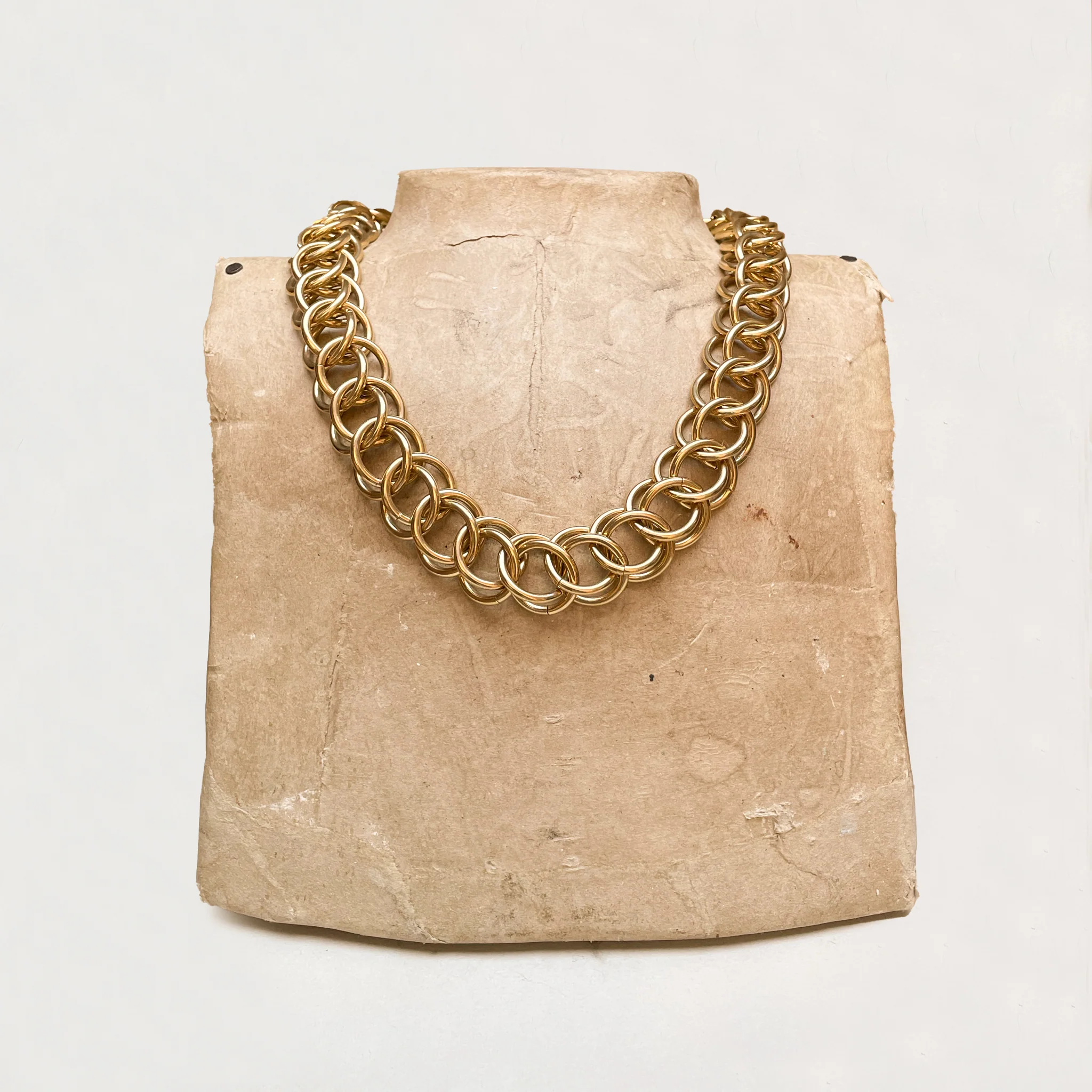 Vintage Givenchy Double Gold Chain Necklace - Image 3