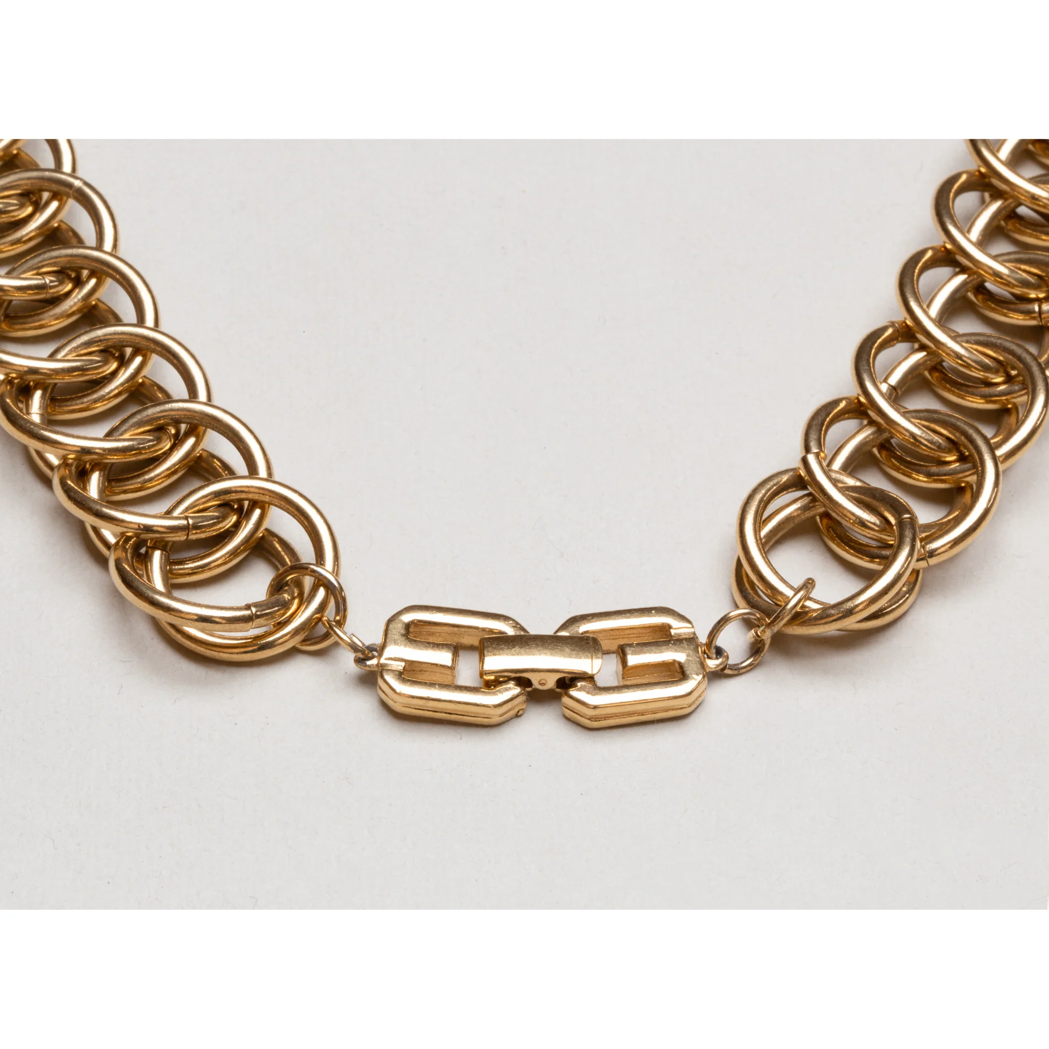 Vintage Givenchy Double Gold Chain Necklace - Image 4