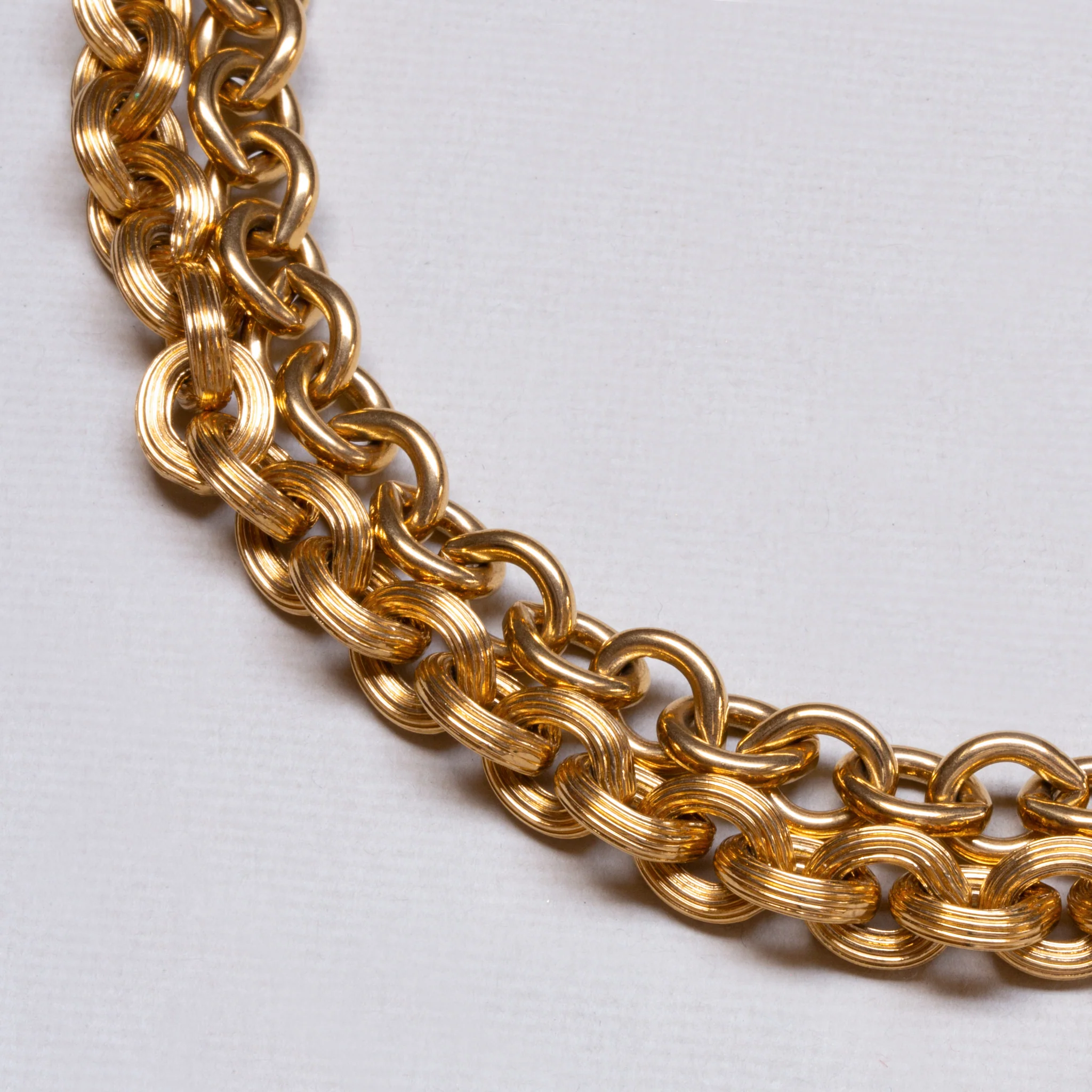 Vintage Givenchy Double Strand Gold Chain Necklace - Image 2
