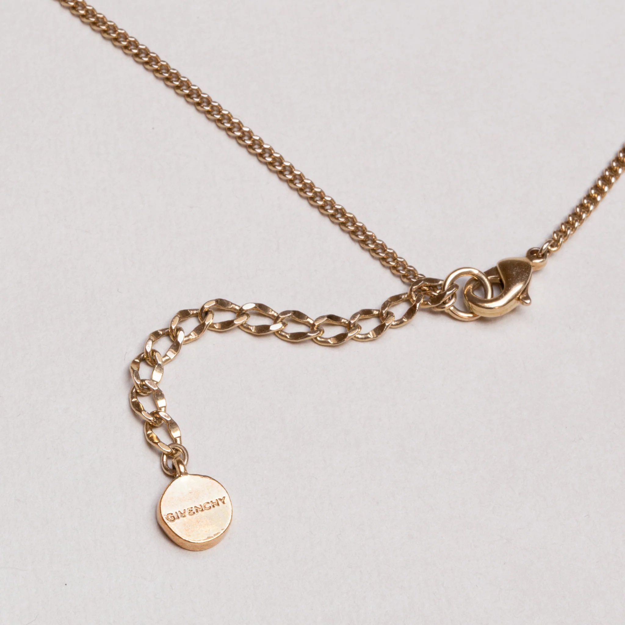 Vintage Givenchy Rhinestone Drop Pendant Necklace - Image 4