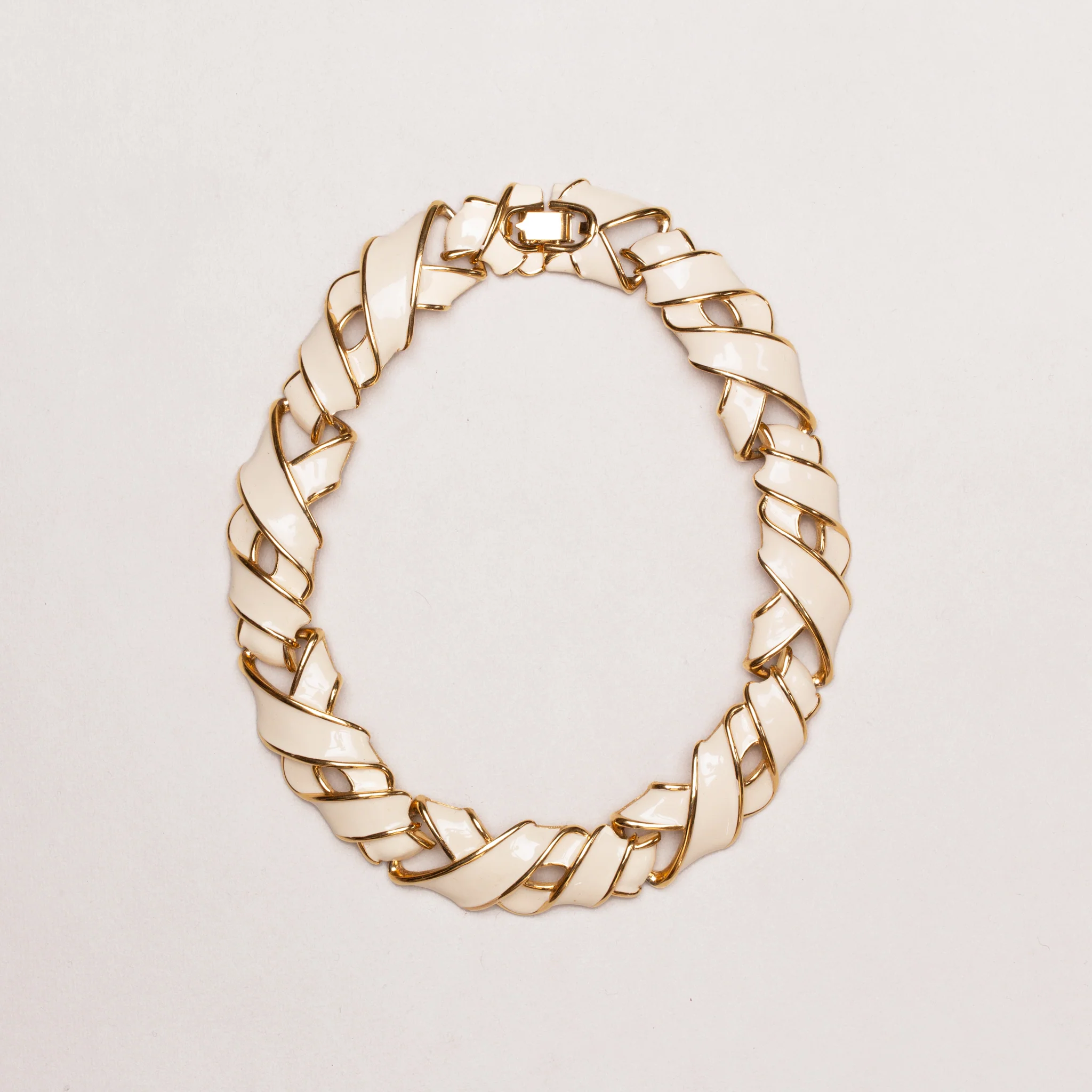 Vintage Givenchy Enamel Woven Necklace