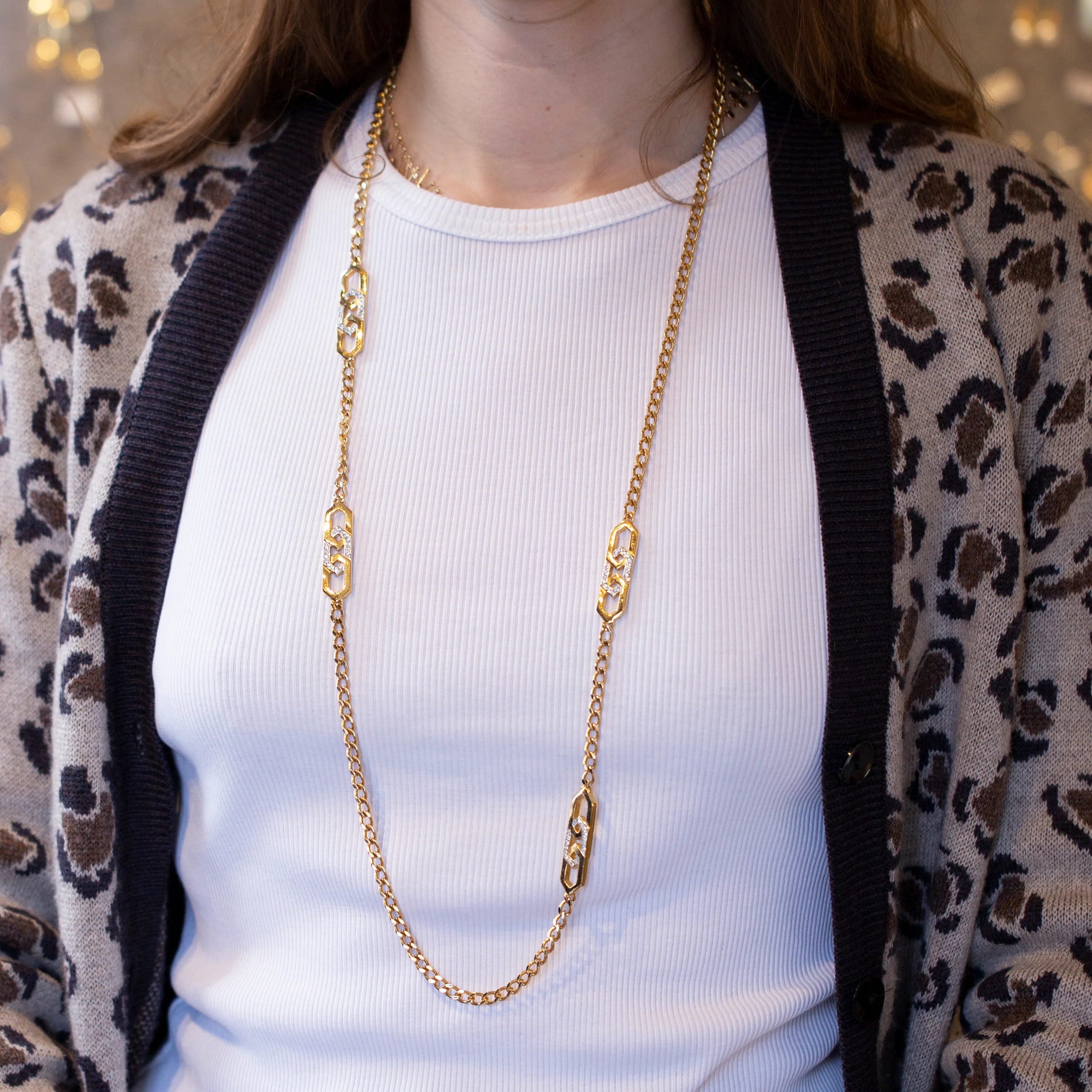 Vintage Givenchy Gold Chain Necklace - Image 2