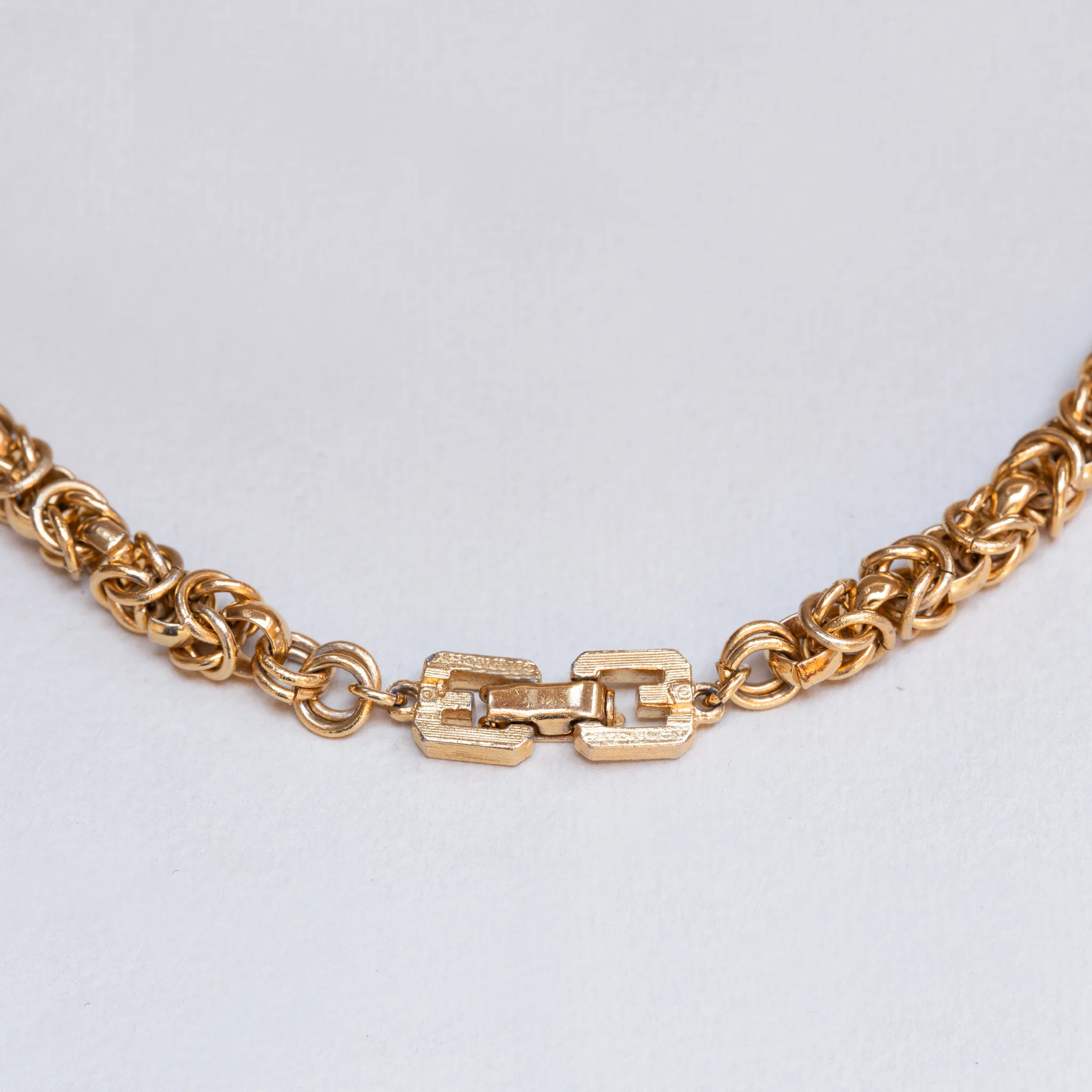 Vintage Givenchy Gold Byzantine Chain Necklace - Image 3