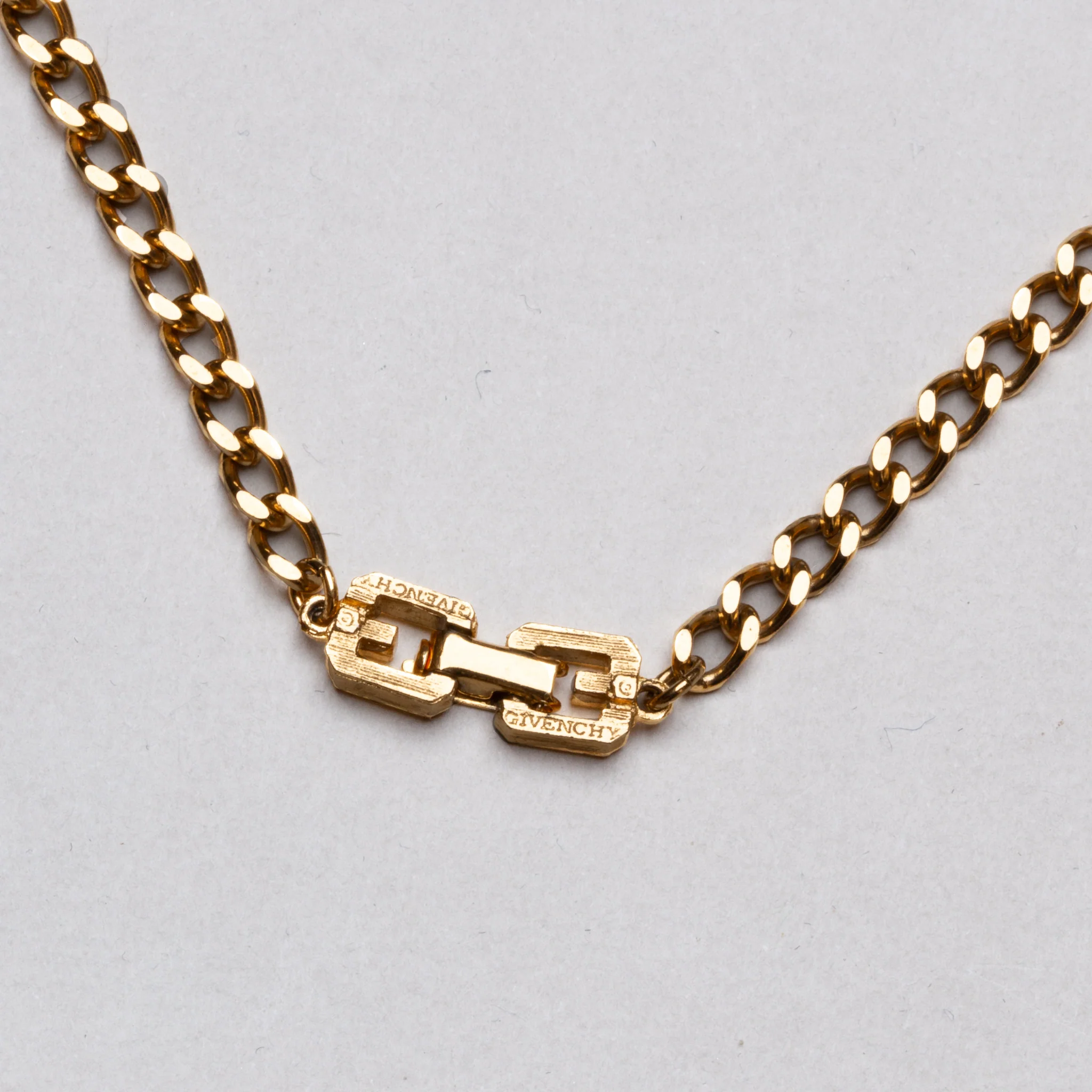 Vintage Givenchy Gold Choker Necklace with Rhinestones - Image 3