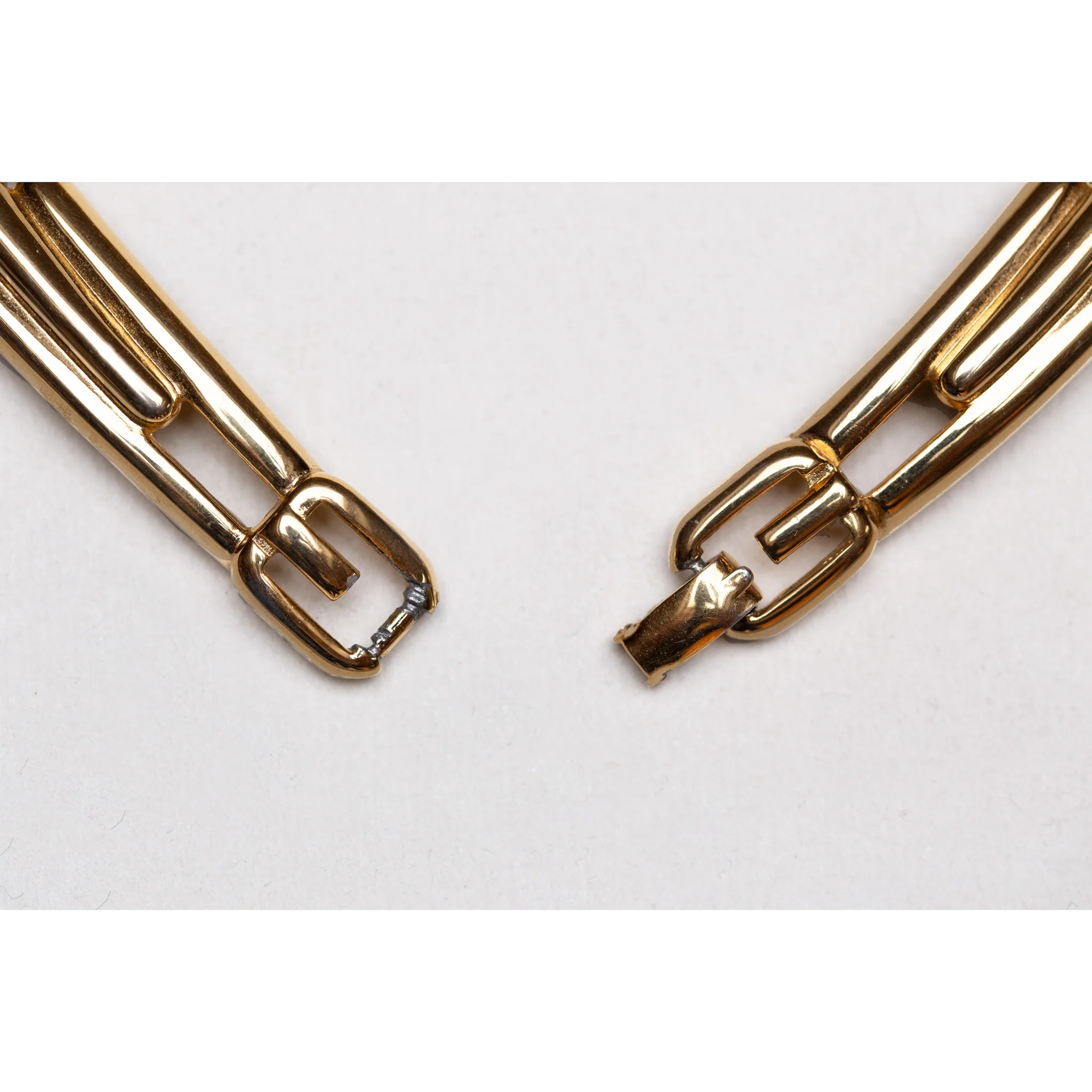 Vintage Givenchy Gold Link Necklace - Image 4