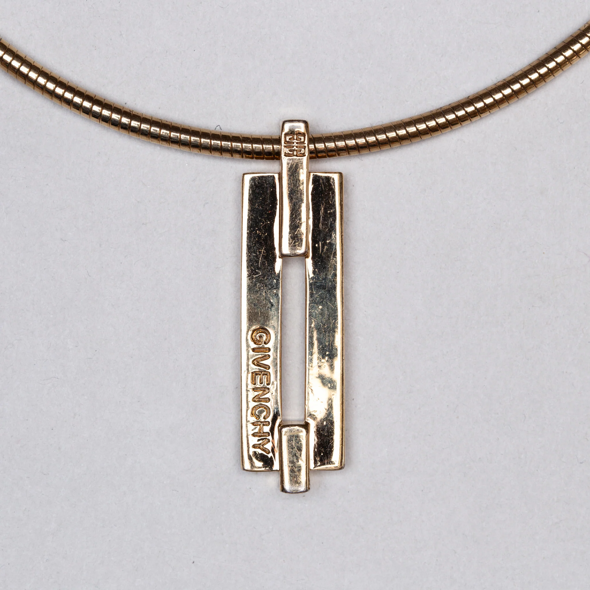 Vintage Givenchy Gold Pendant Necklace - Image 3