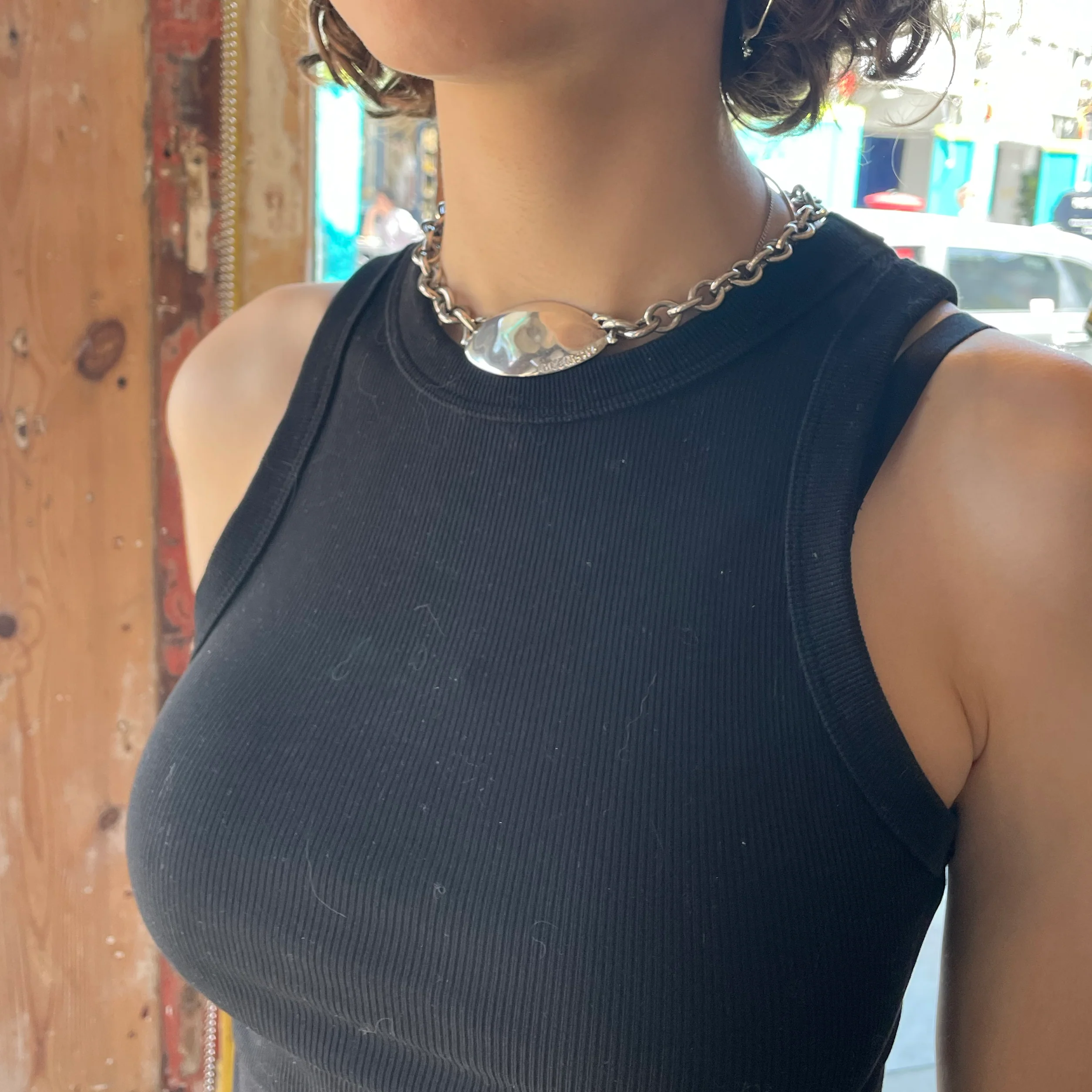 Vintage Givenchy Silver Chain Necklace - Image 2