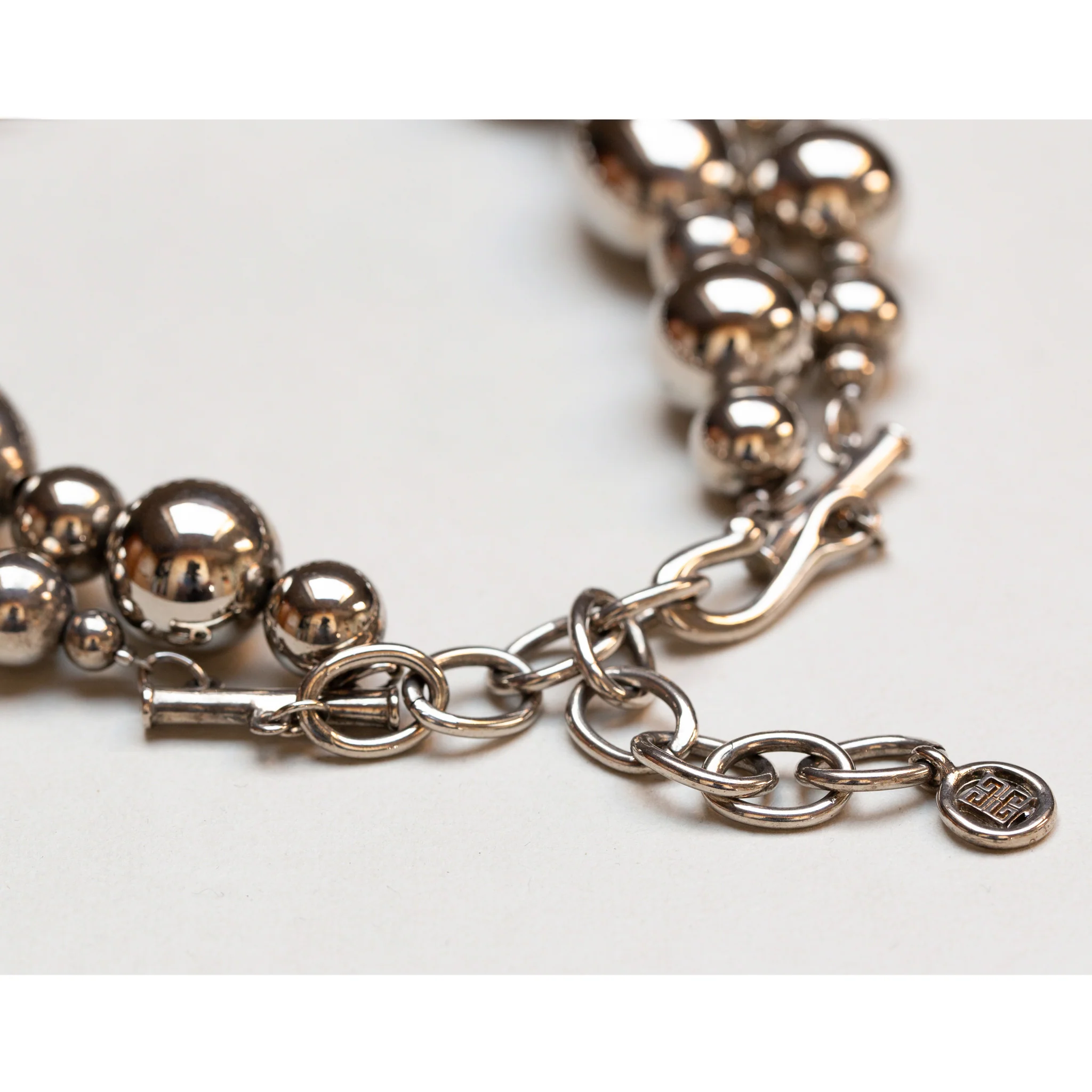 Vintage Givenchy Silver-tone Double Chain Necklace - Image 3