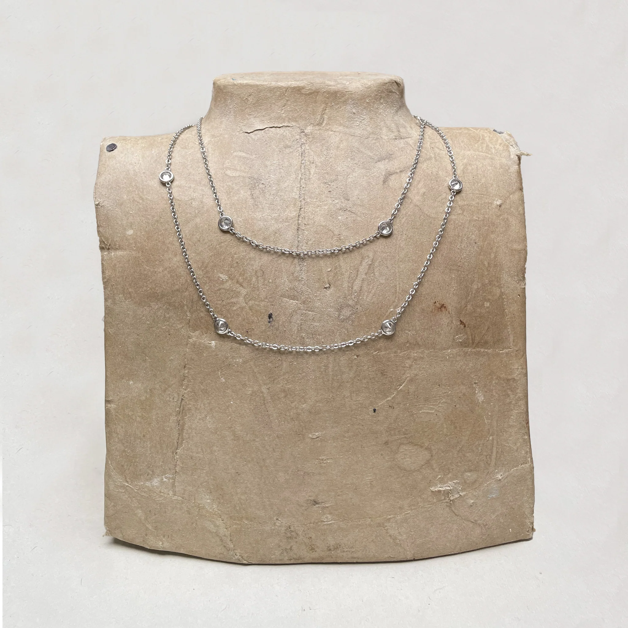 Vintage Givenchy Station Necklace with Rhinestones - Image 3