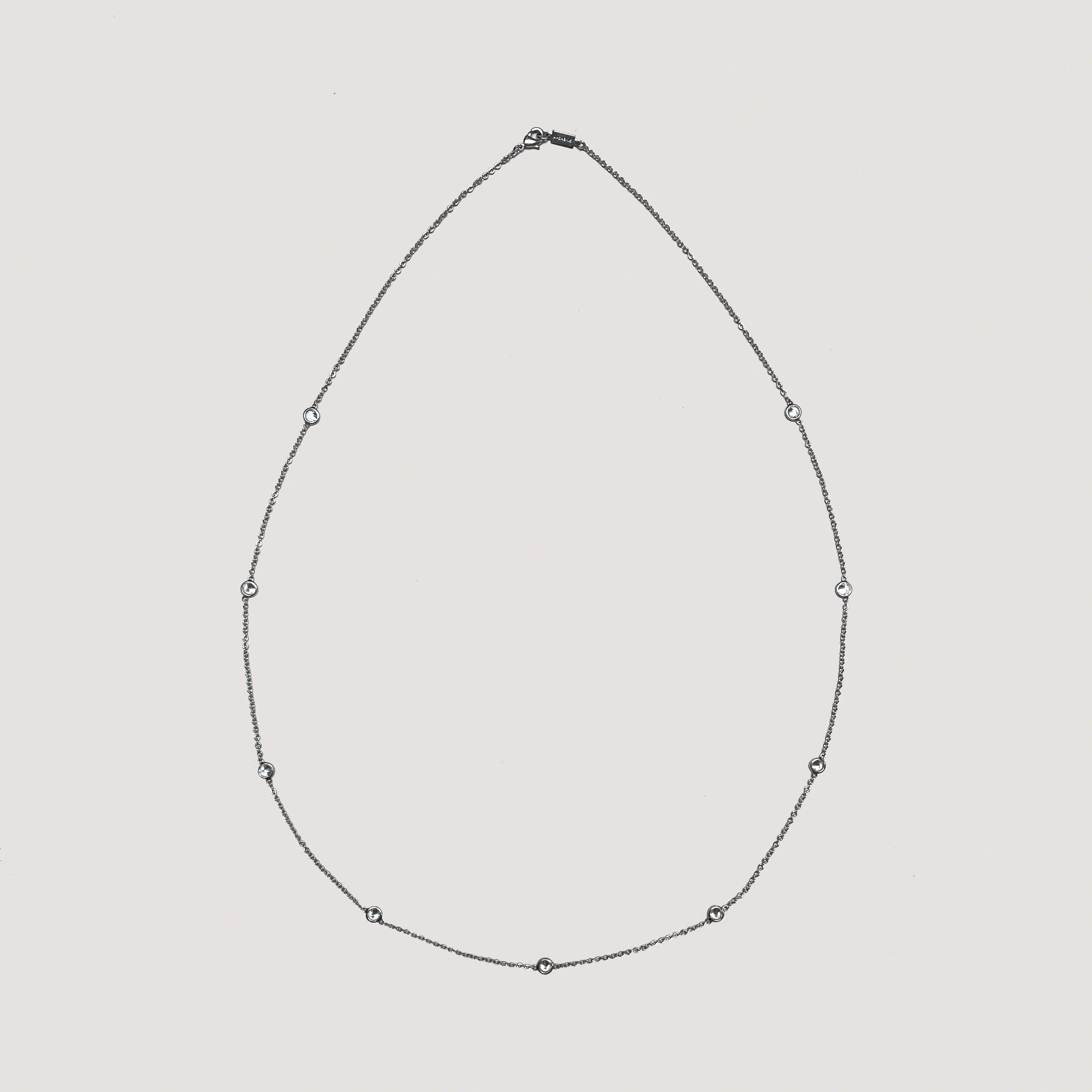 Vintage Givenchy Station Necklace with Rhinestones - Image 4
