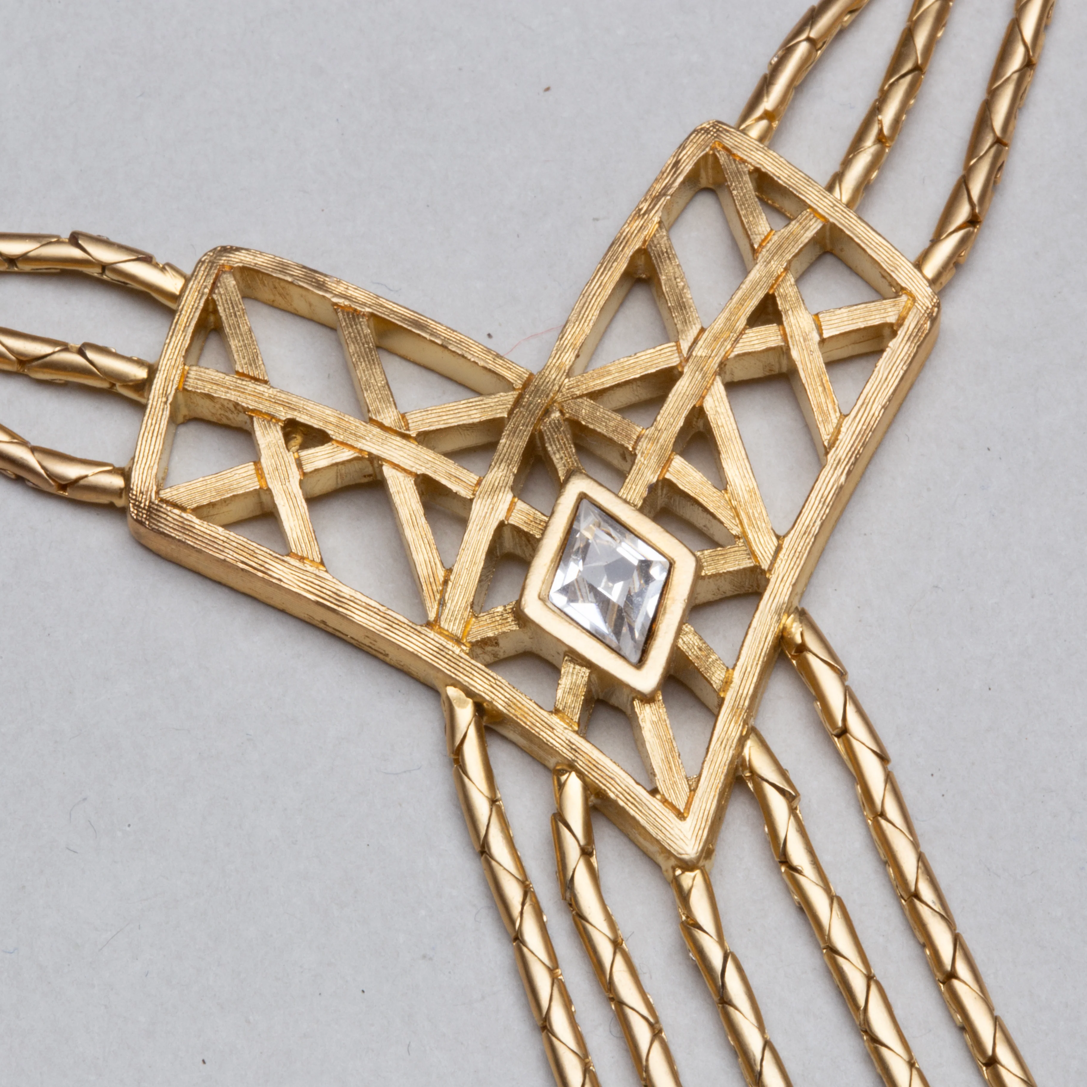 Vintage Givenchy Triple Strand Snake Chain Necklace - Image 3