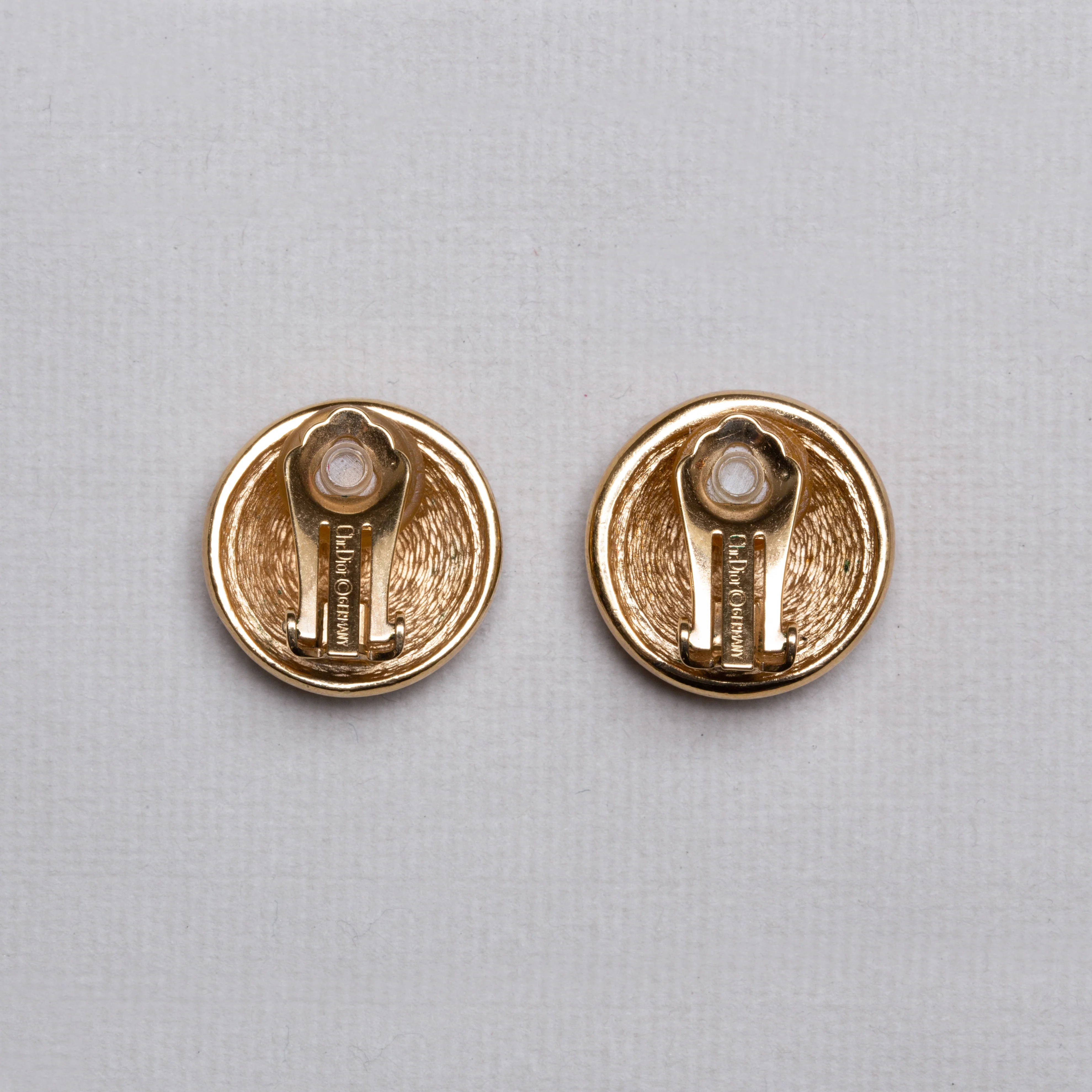 Vintage Gold CD Clip-on Earrings - Image 3