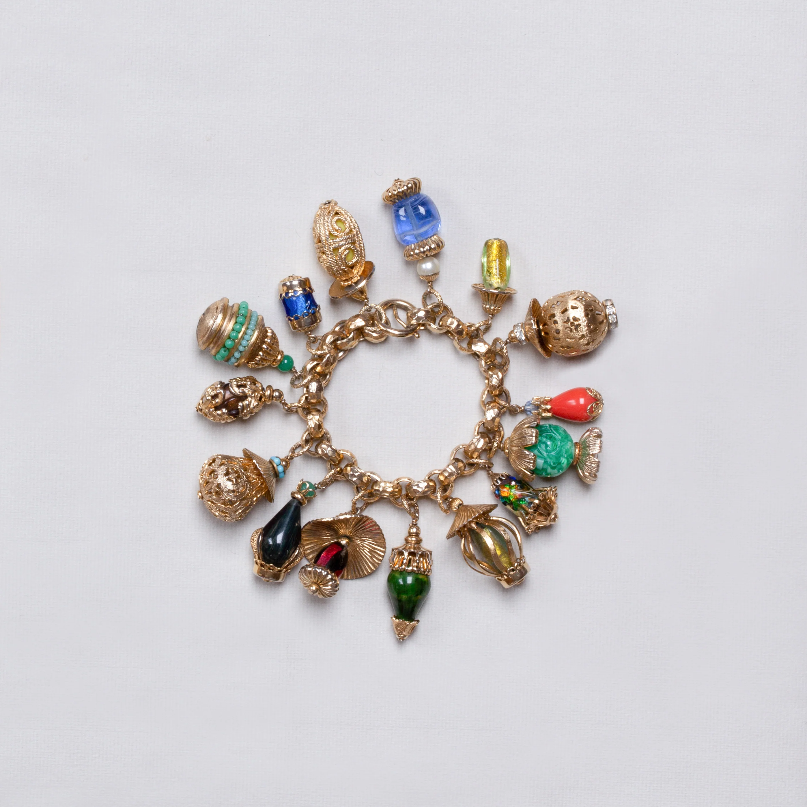 Vintage Gold Charm Bracelet - Image 3