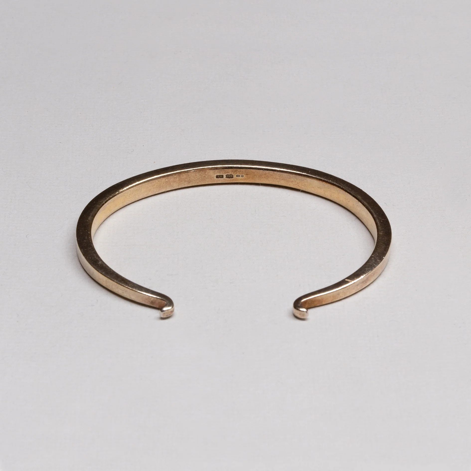 Vintage Gold-plated Silver Cuff Bangle - Image 2