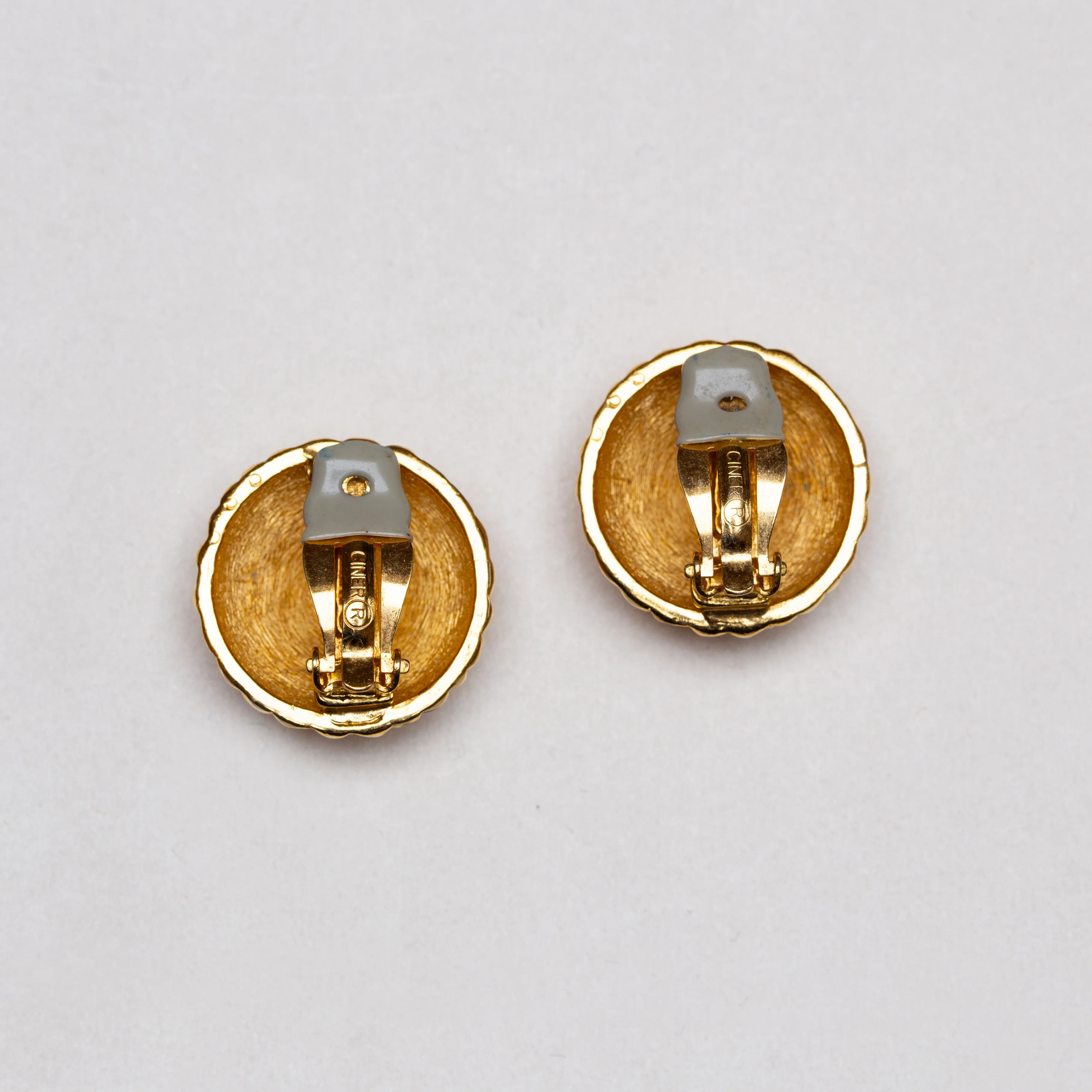 Vintage Gold Spike Clip-on Earrings - Image 3