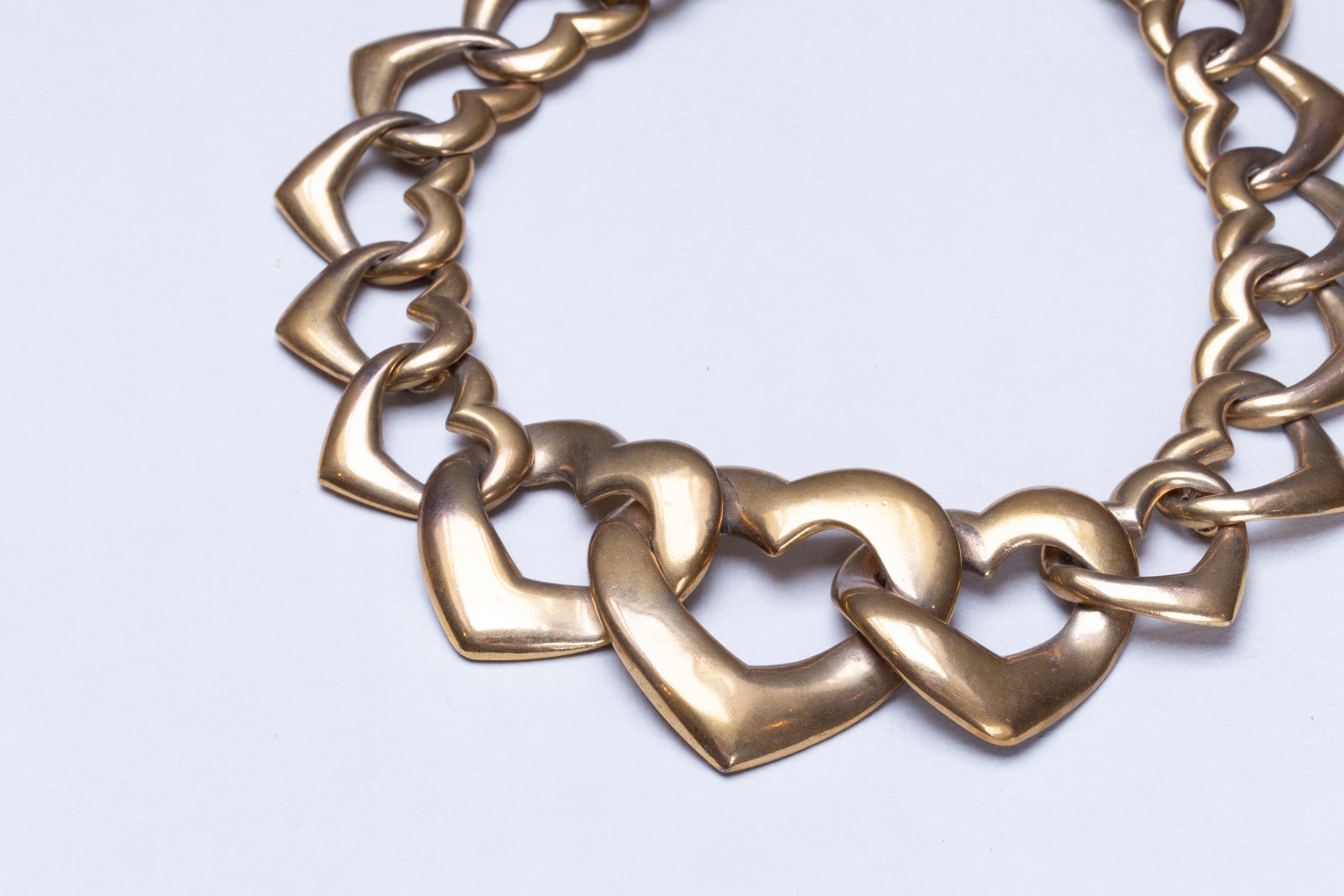 Vintage Heart Necklace in Gold and Silver - Image 4