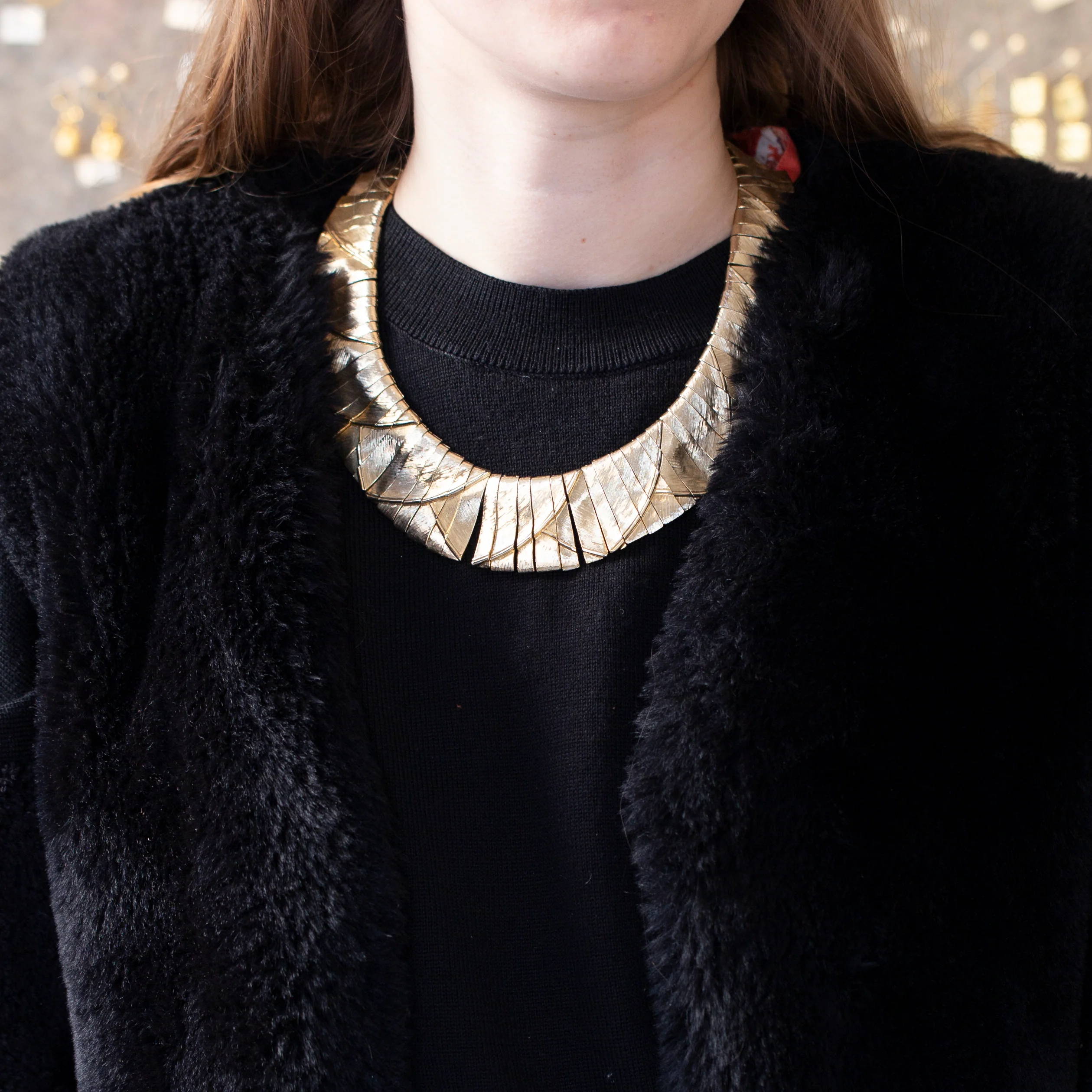 Vintage Heavy Sculptural Necklace - Image 2